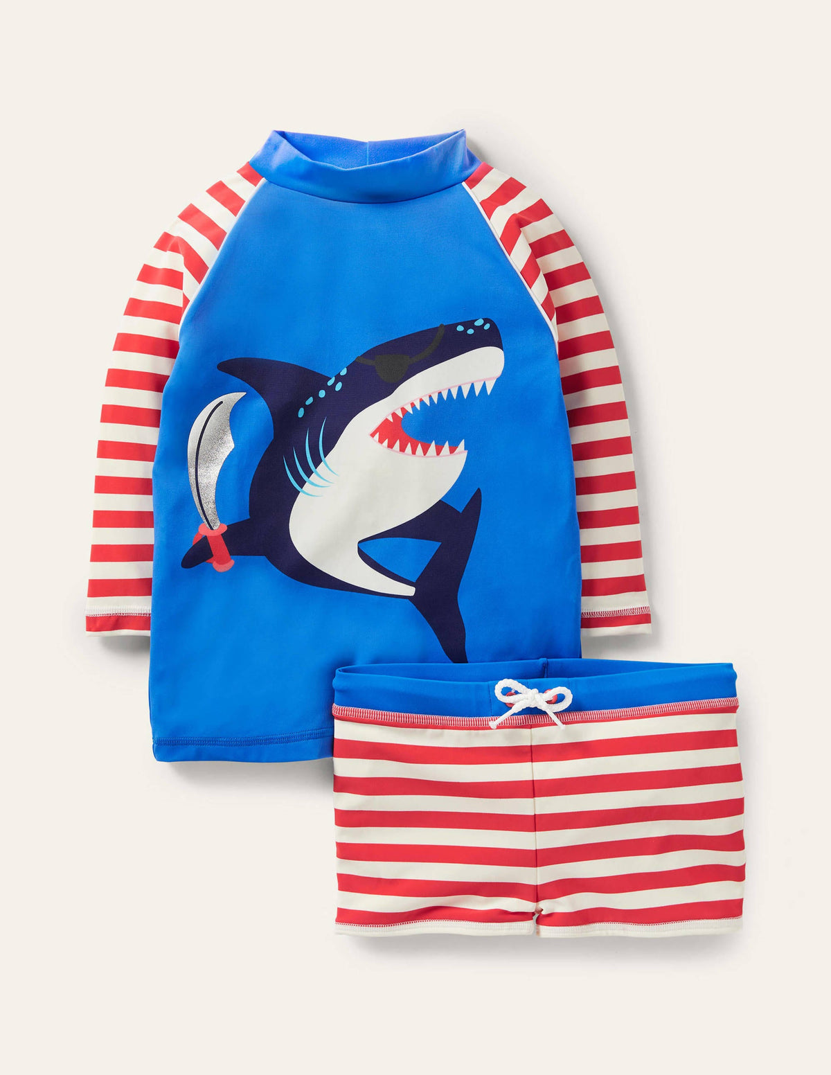 Blue Shark Surf Set-Strawberry Tart/Ivory Shark - Image 1