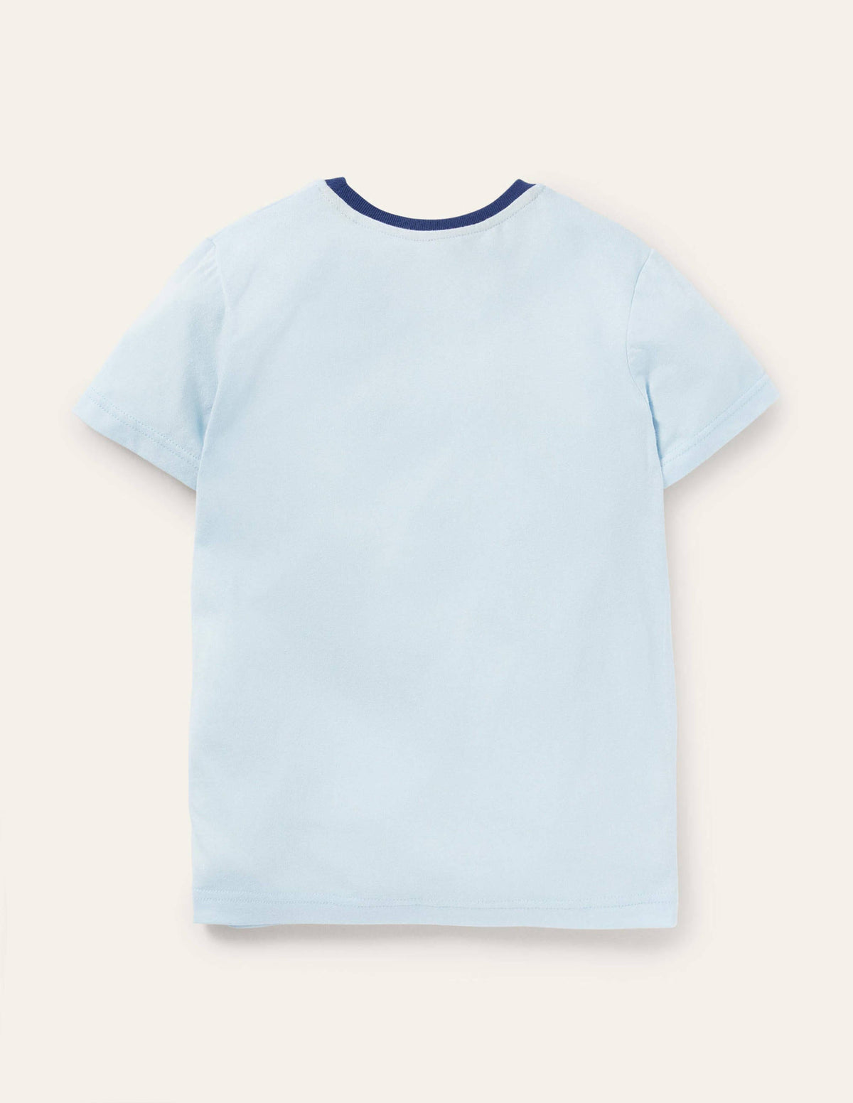 Slub Washed T-shirt-Frost/Rainbow Chest Stripe - Image 2