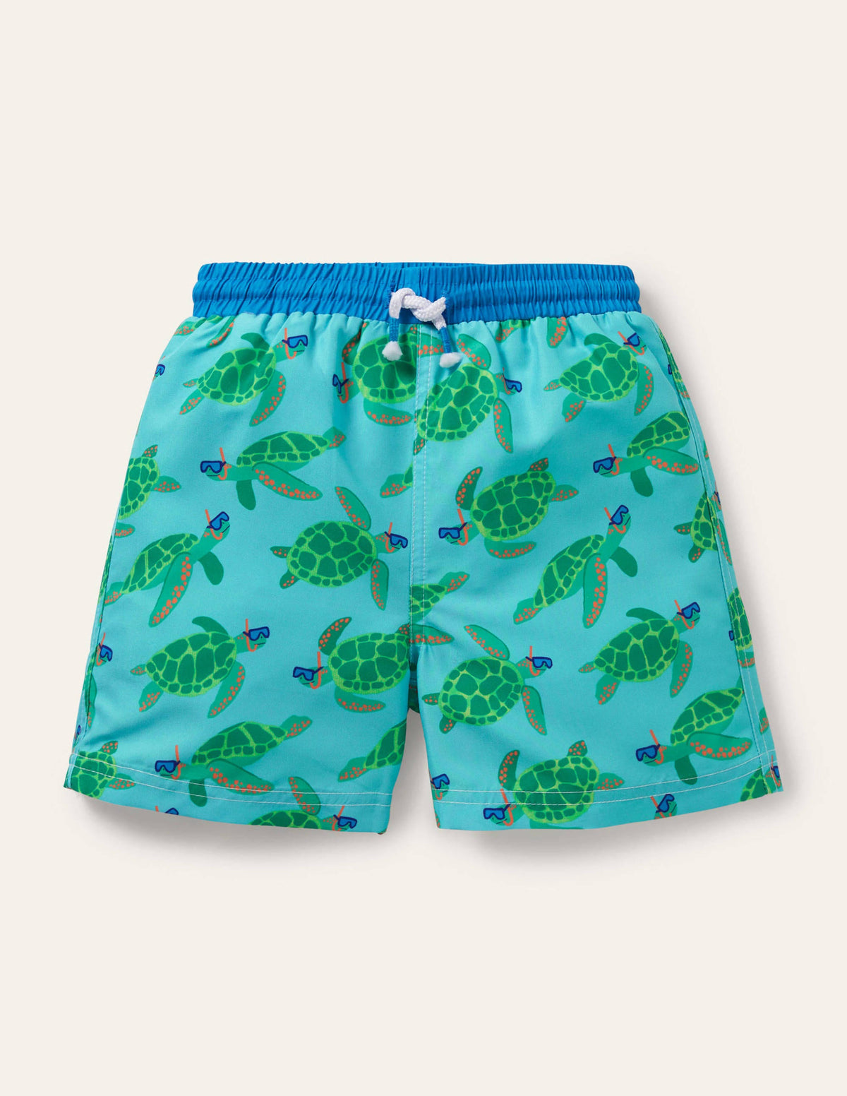 Swim Trunks-Aqua Blue Turtles - Image 1