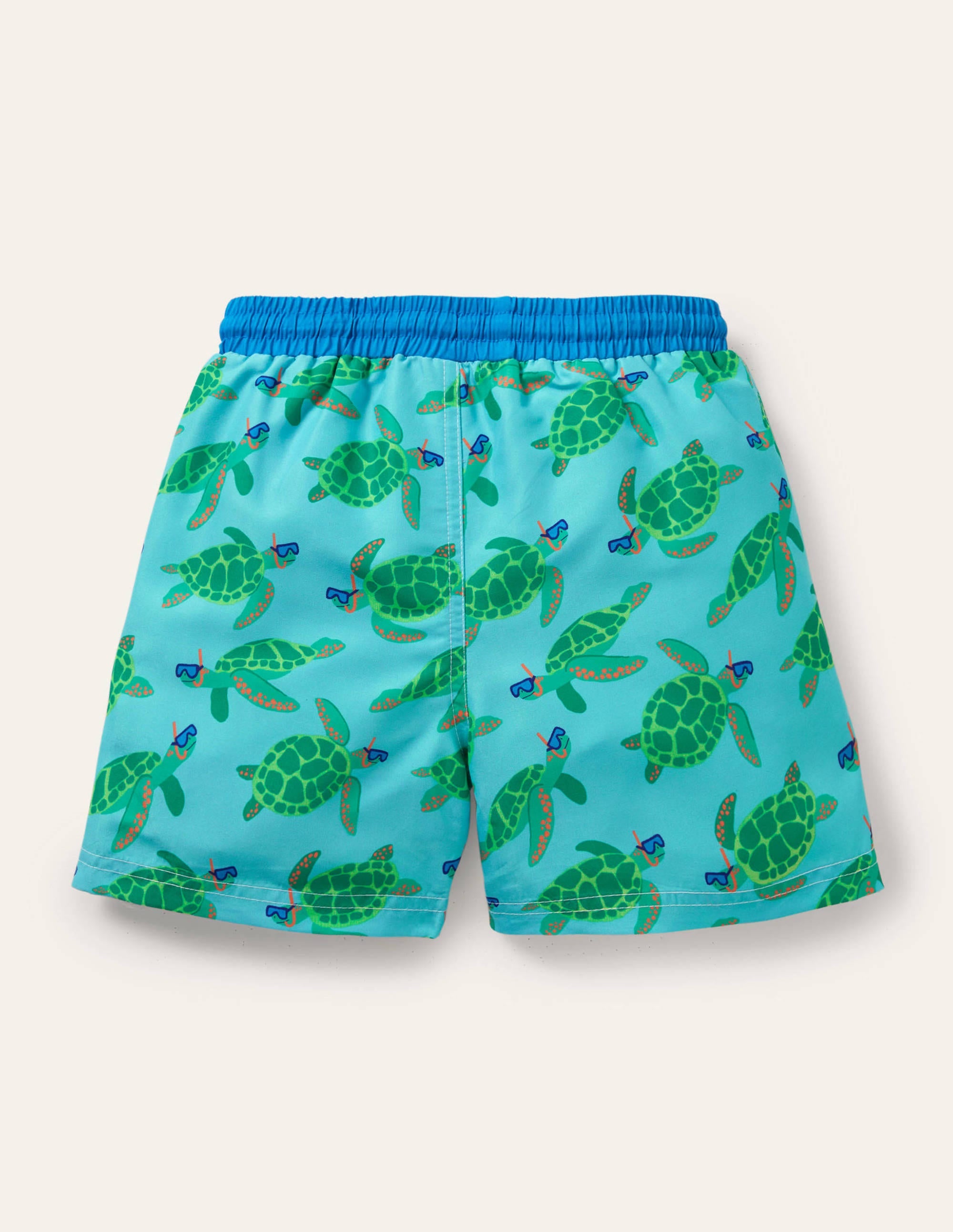 Swim Trunks-Aqua Blue Turtles - Image 2