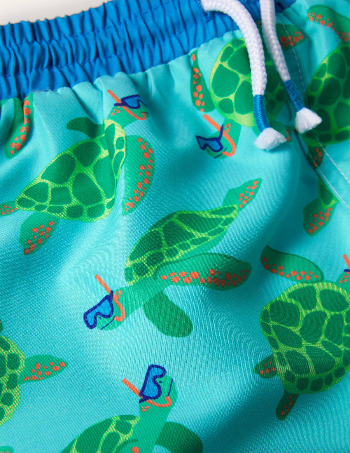Swim Trunks-Aqua Blue Turtles - Image 3