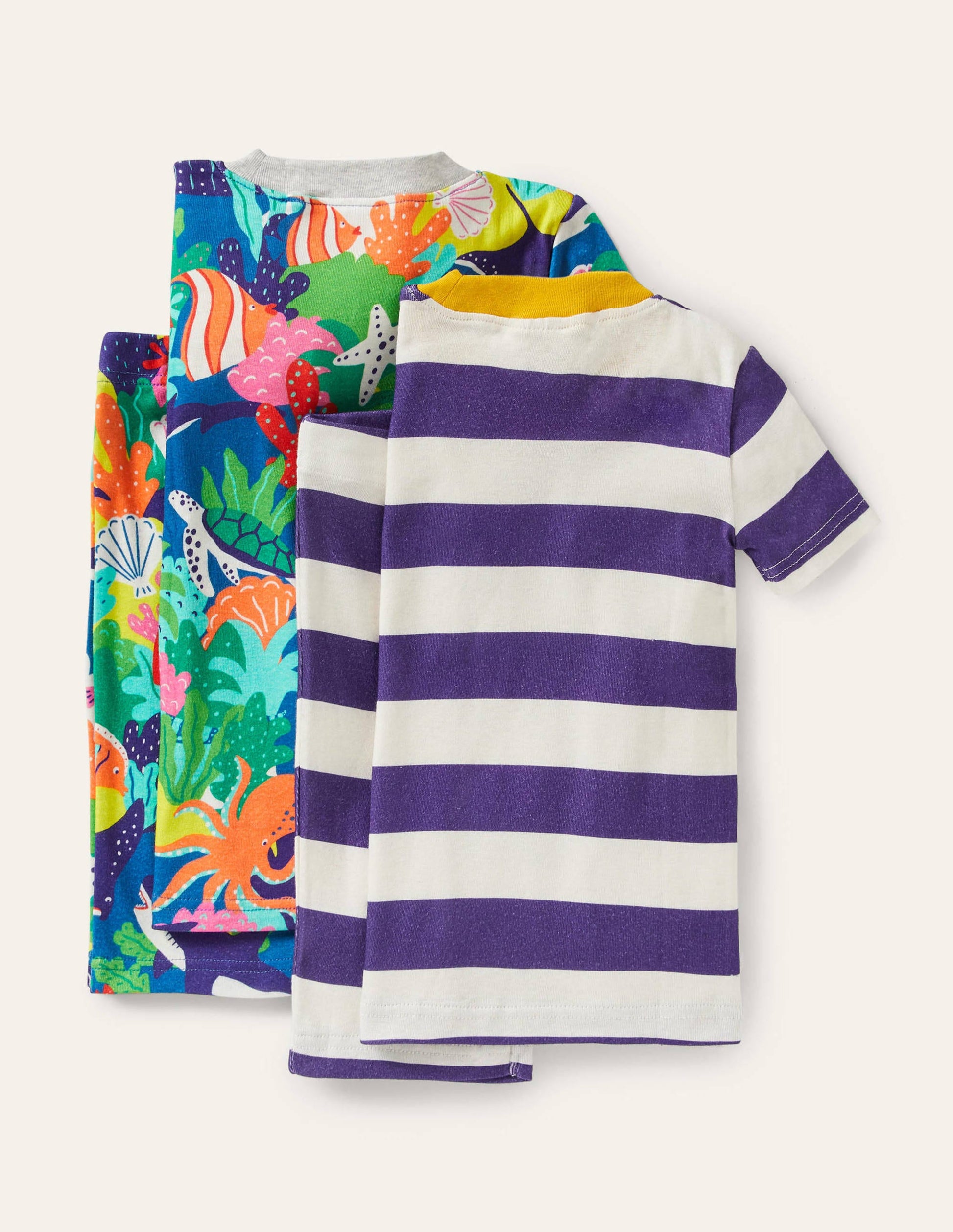 Cosy Twin Pack Short Pajamas-Multi Rainbow Reef-2