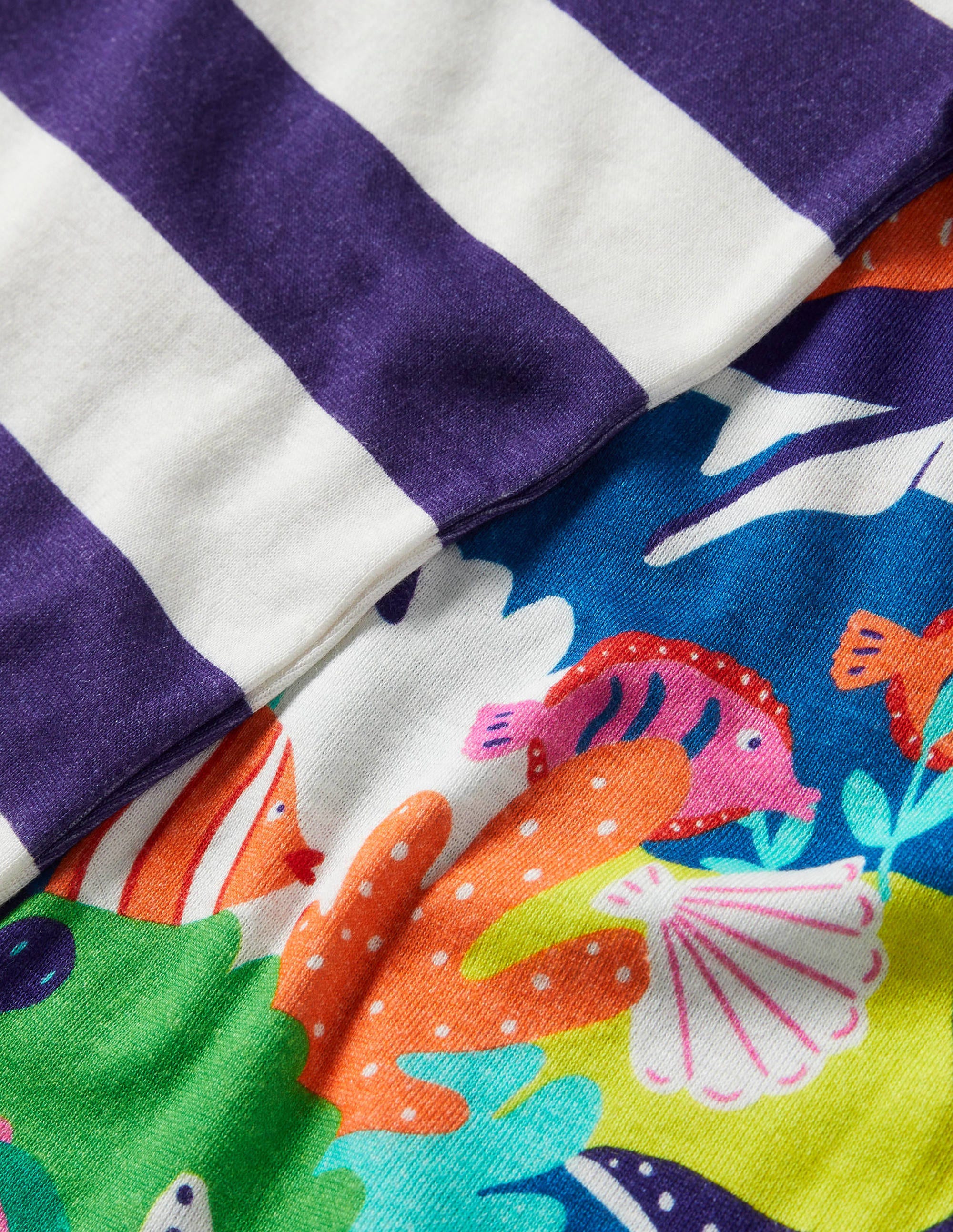 Cosy Twin Pack Short Pajamas-Multi Rainbow Reef - Image 3