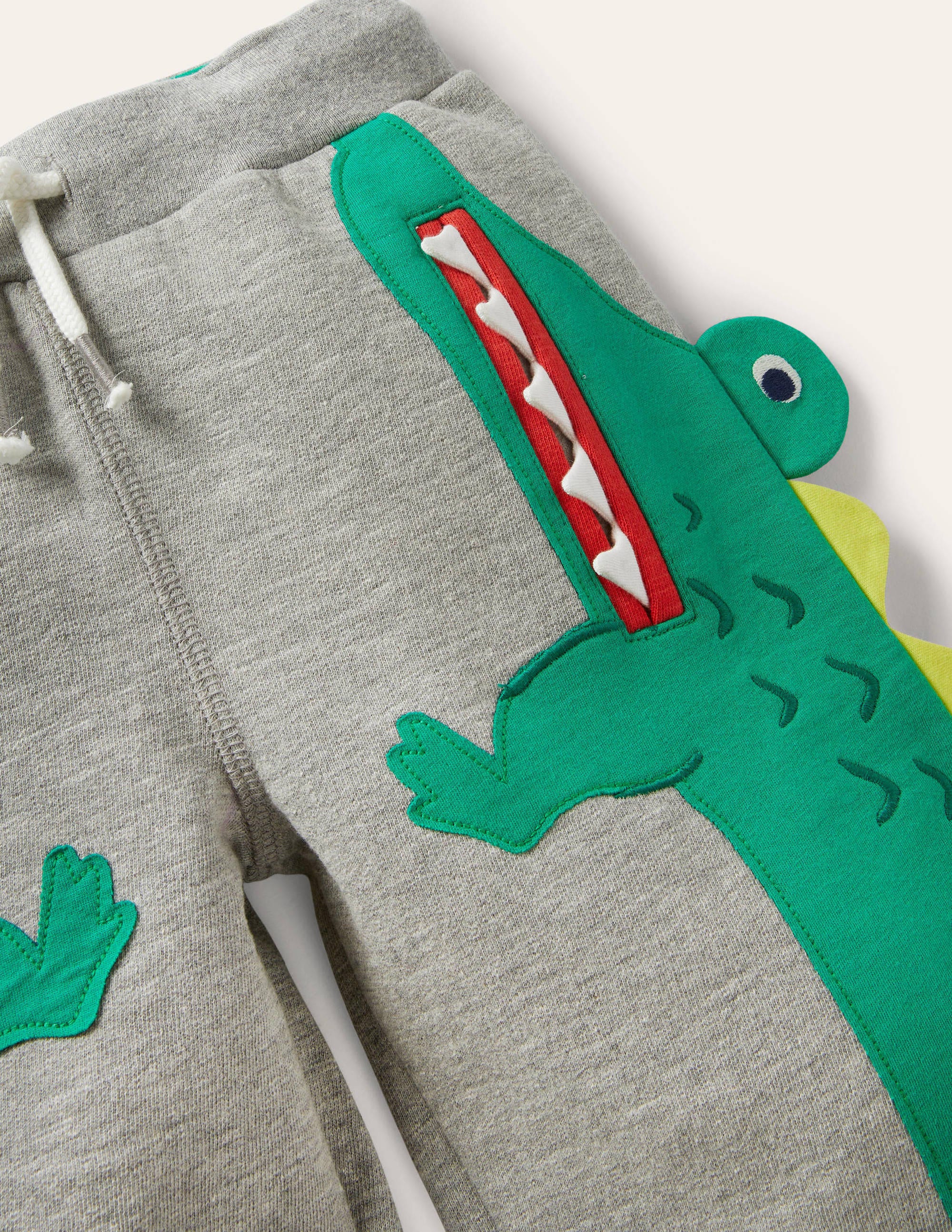 Appliqué Jersey Baggies-Grey Marl Crocodile - Image 3