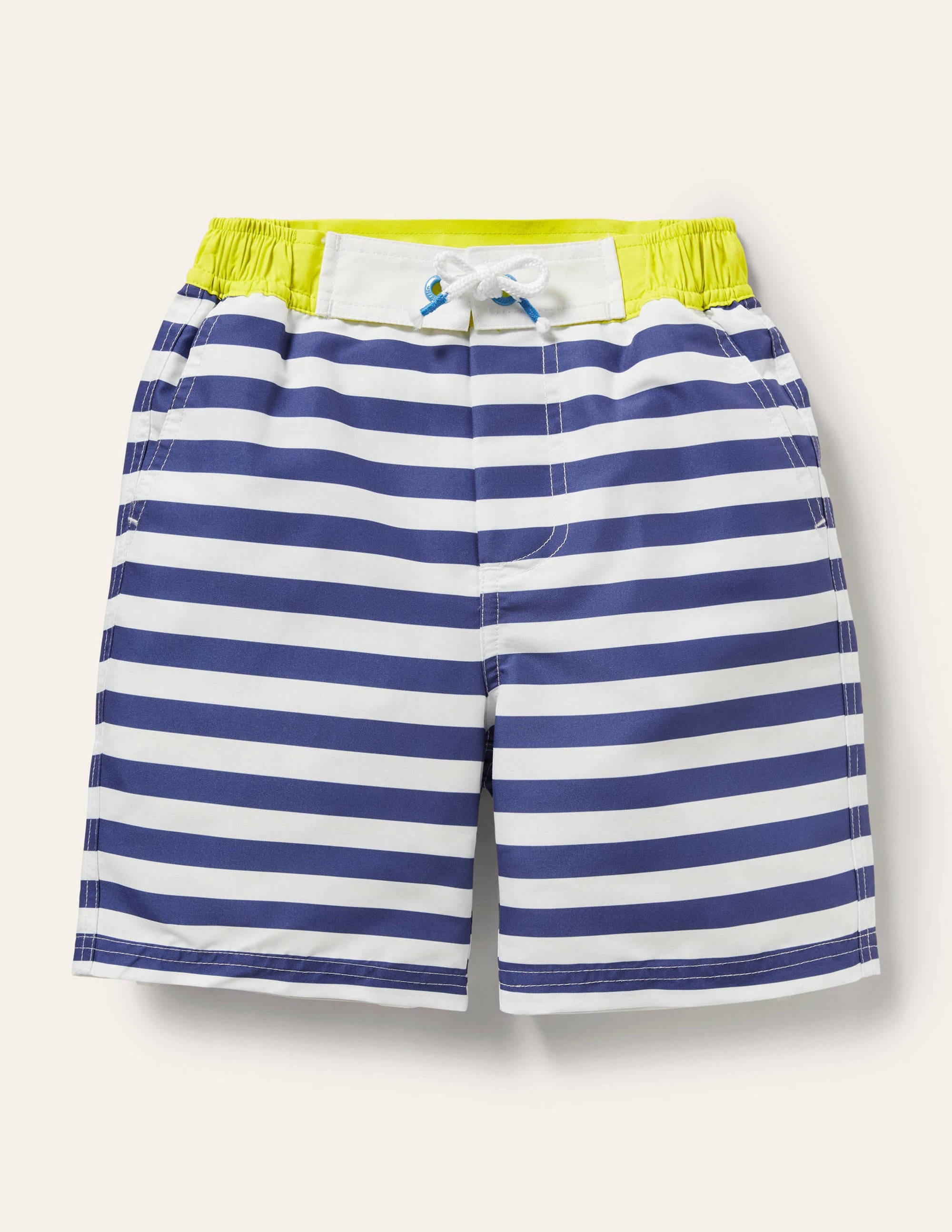 Board Shorts-Ivory/Navy Stripe - Image 1