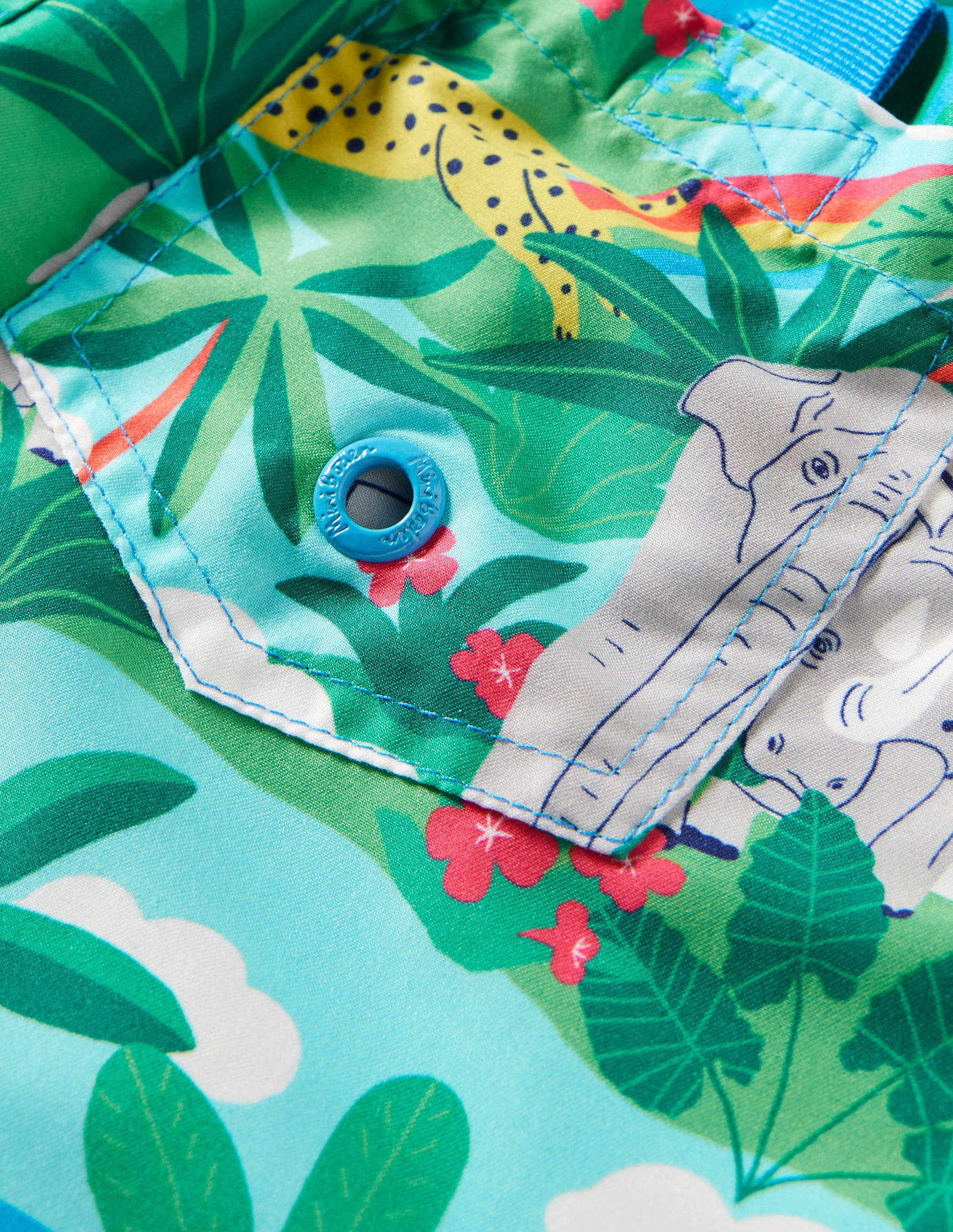 Surf Shorts-Multi Swim Jungle Scene - Image 3