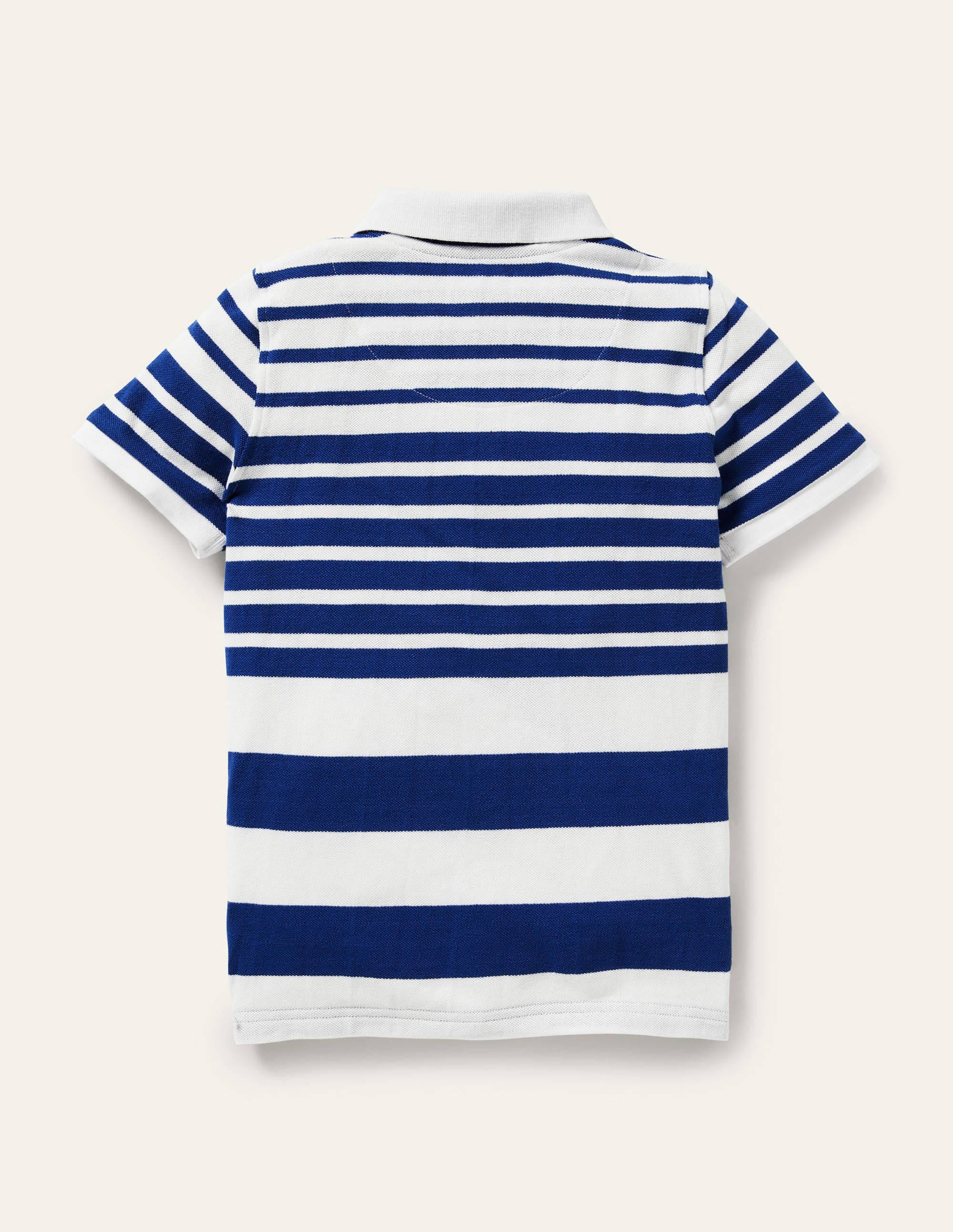 Piqué Polo Shirt-Blue Wave Graduated Stripe - Image 2