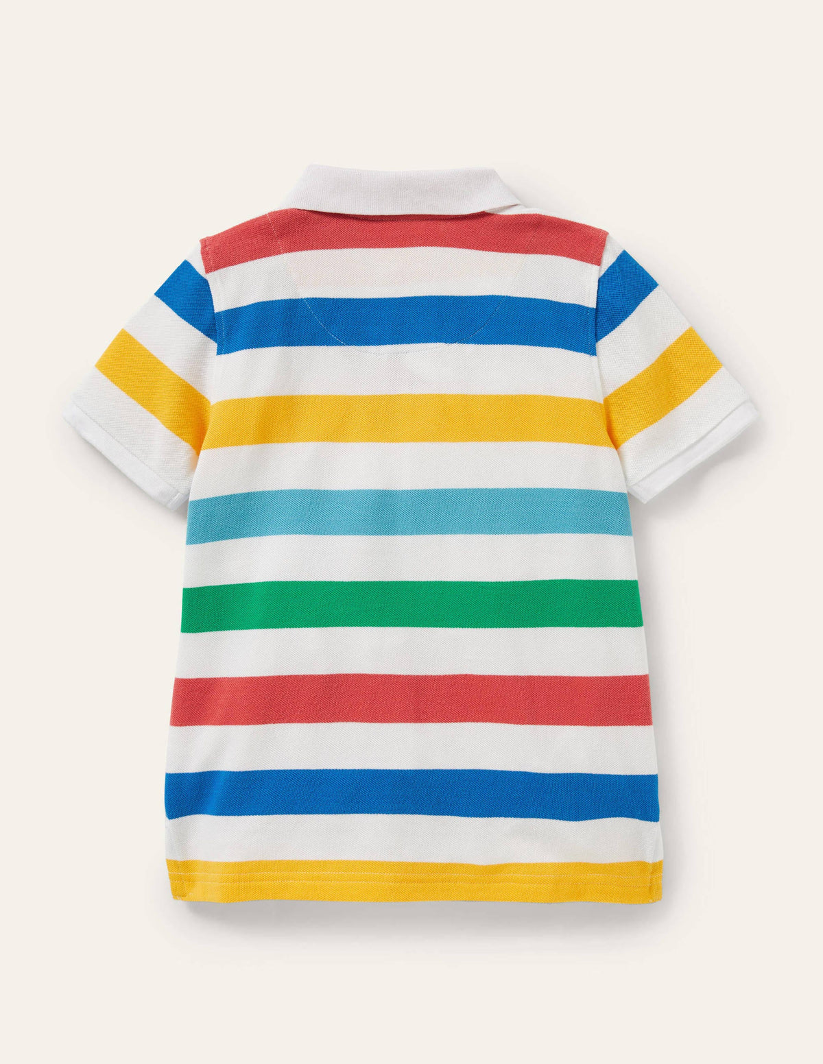 Piqué Polo Shirt-Multi Rainbow Stripe - Image 2