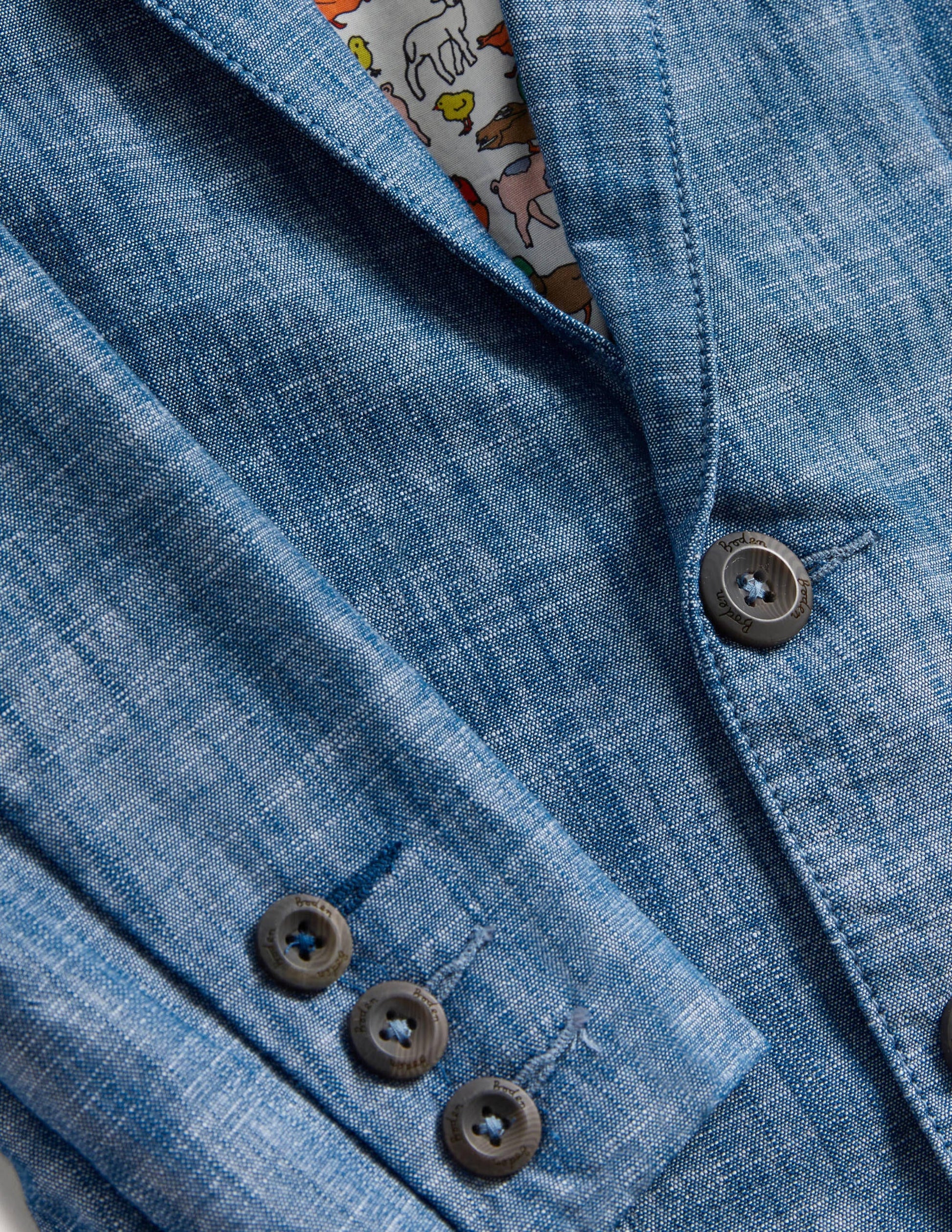 Linen Blazer-Chambray Blue-3