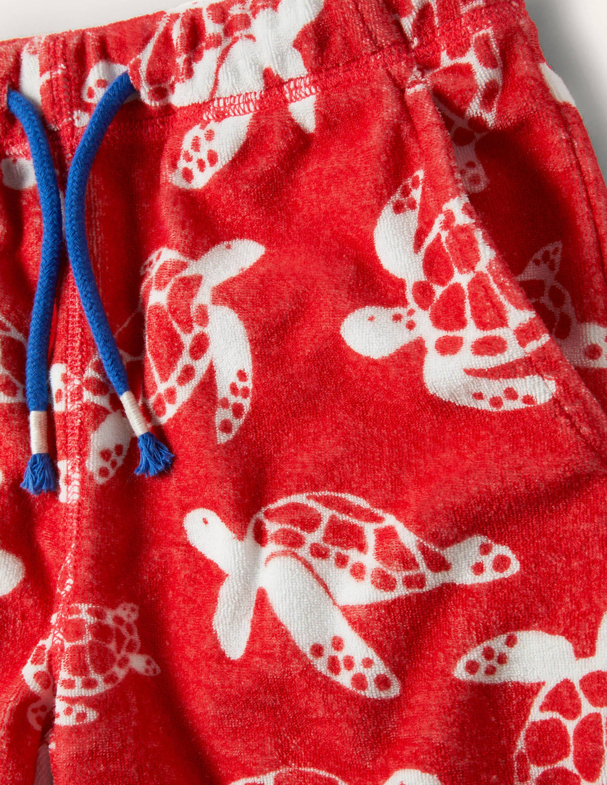 Towelling Sweatshorts-Strawberry Tart Red Turtles - Image 3