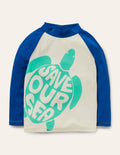 Rash Guard-Ivory Turtle World