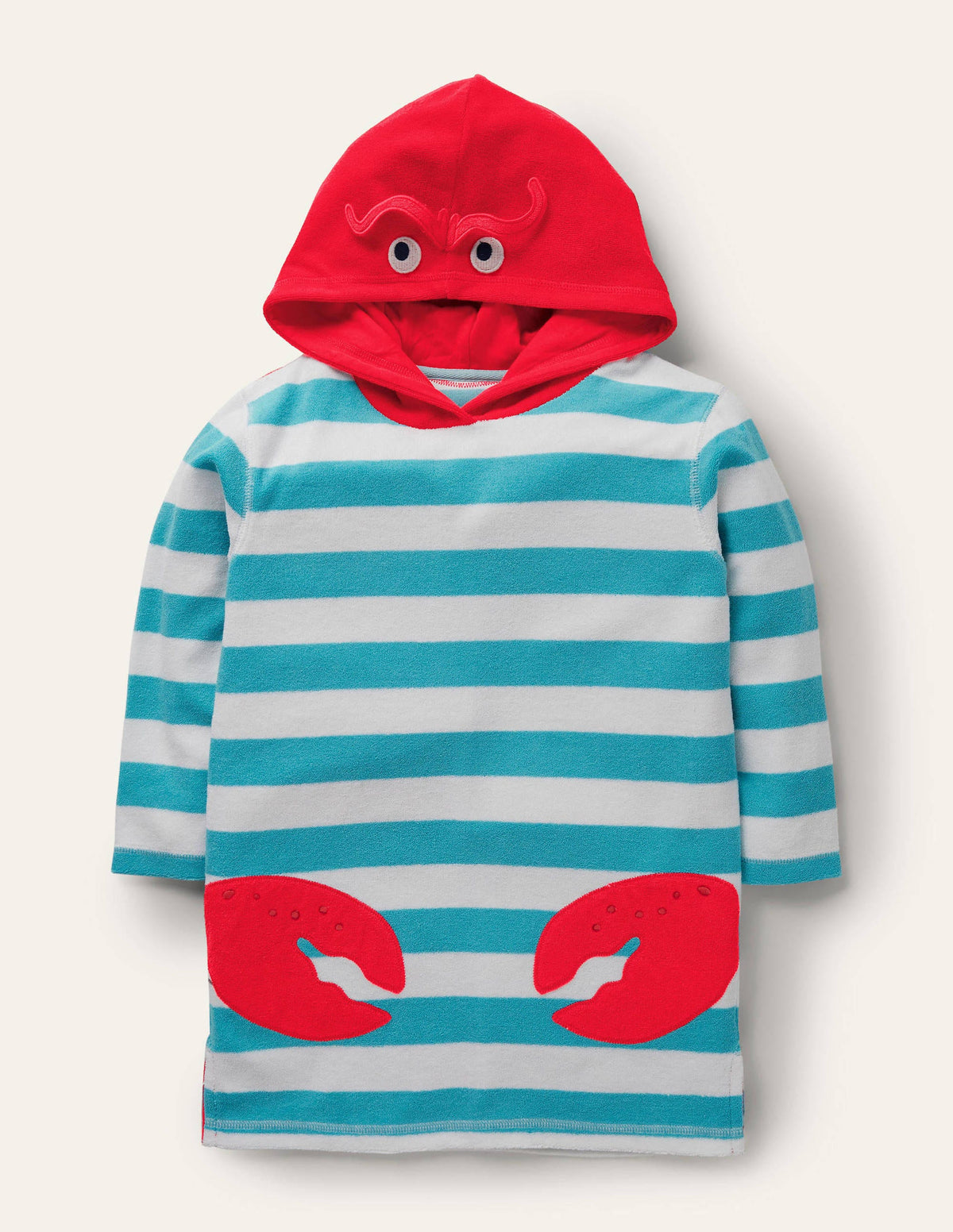 Towelling Throw-on-Aqua Blue Lobster-1