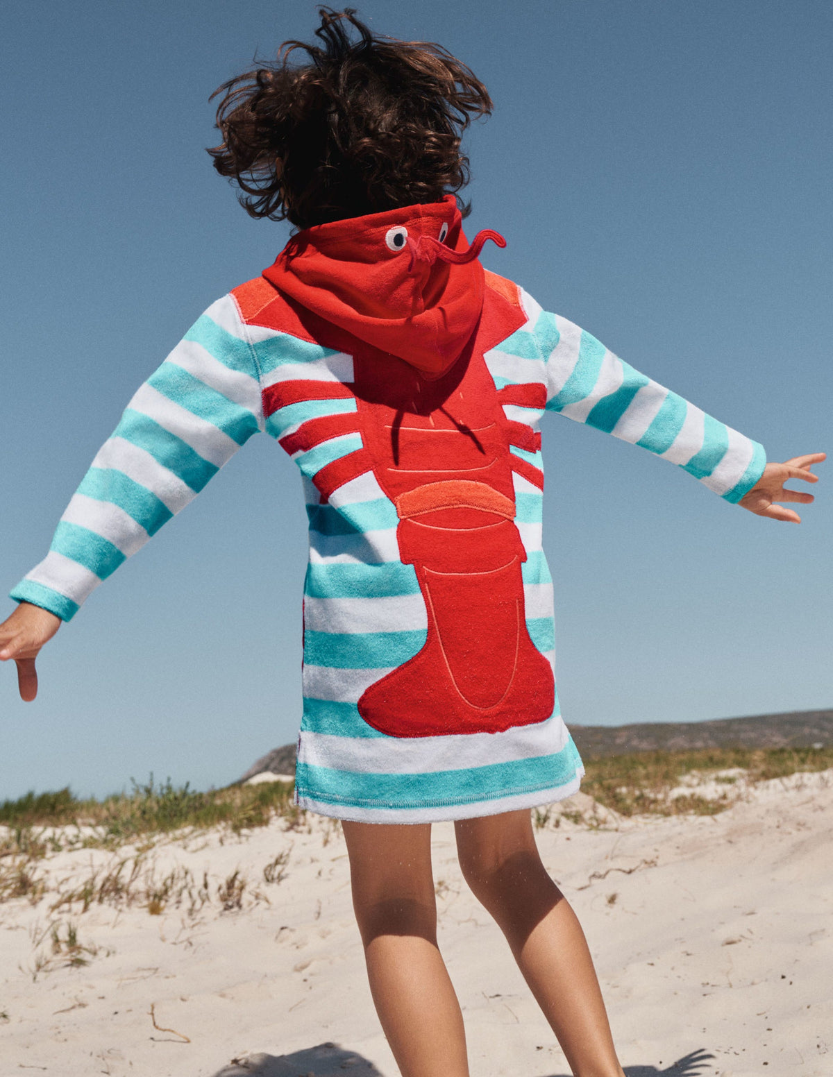 Towelling Throw-on-Aqua Blue Lobster-4