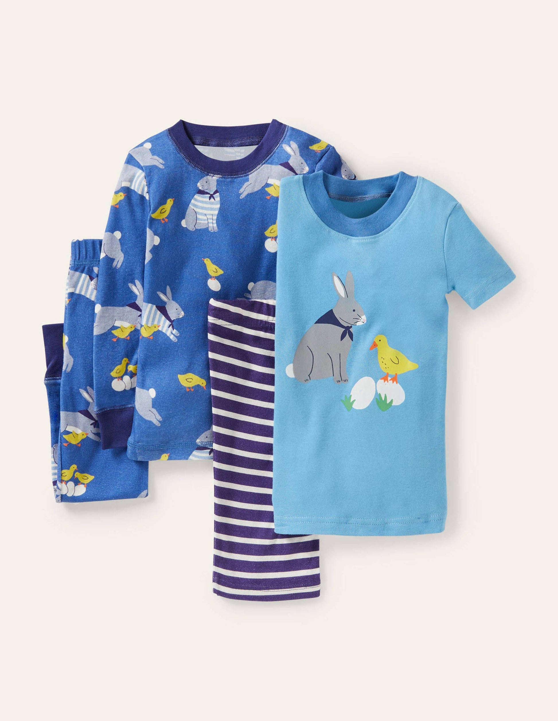Easter Twin Pack Pajamas-Bright Marina Easter Bunny-1