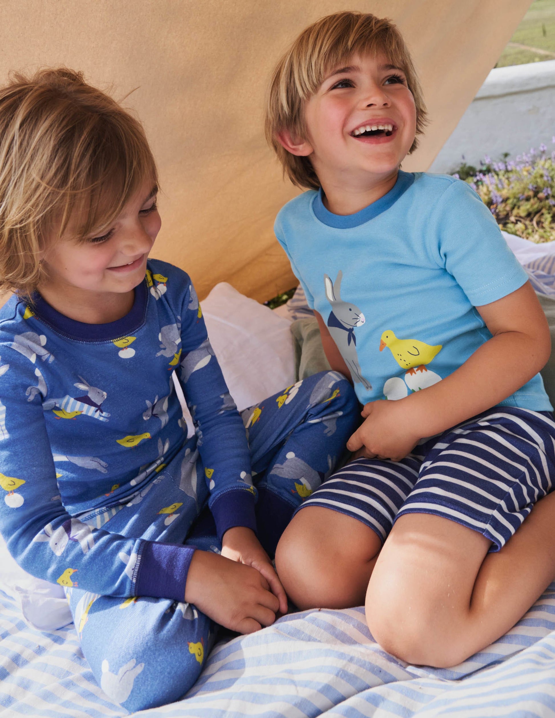 Easter Twin Pack Pajamas-Bright Marina Easter Bunny-4