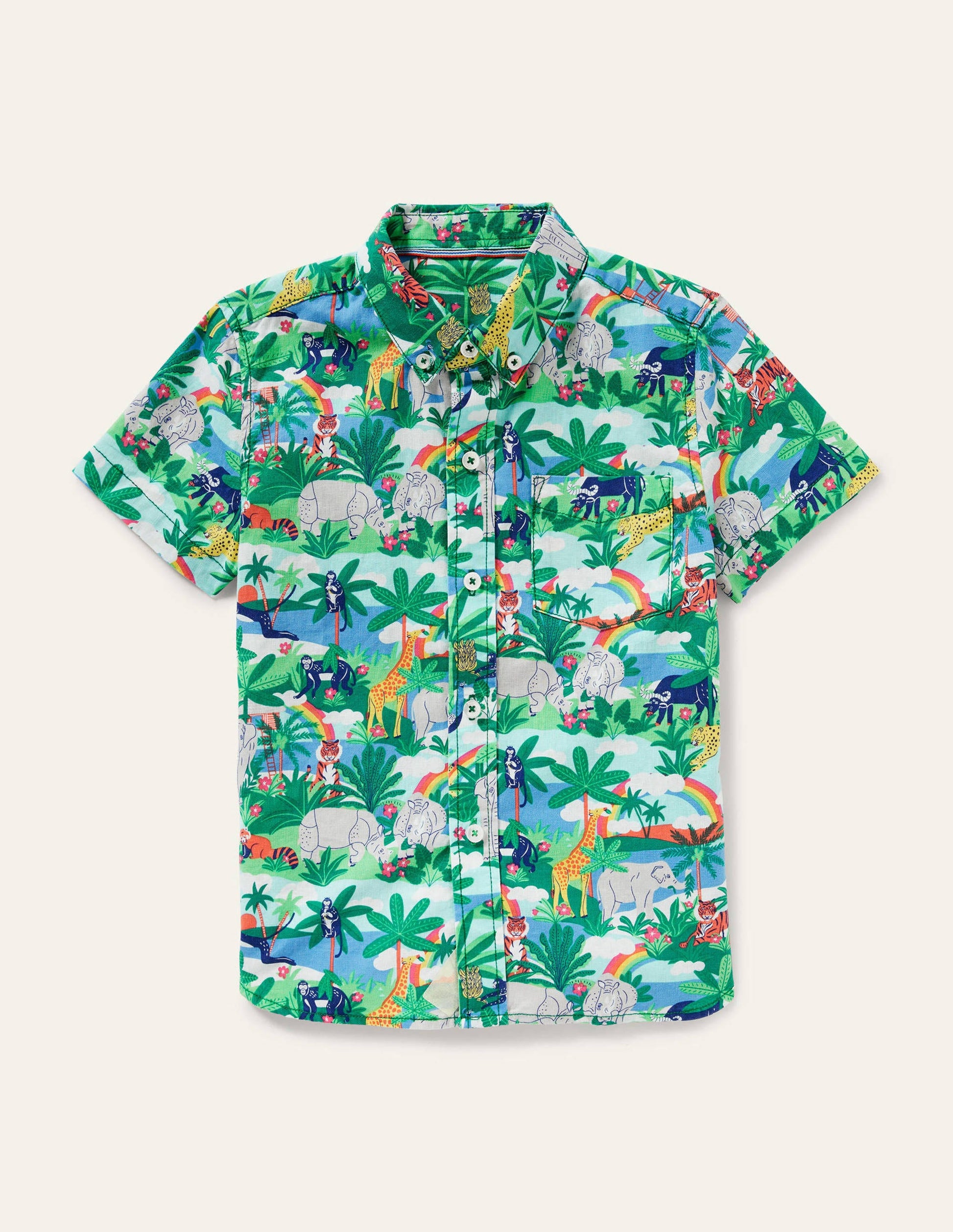 Vacation Shirt-Multi Jungle Scene-1