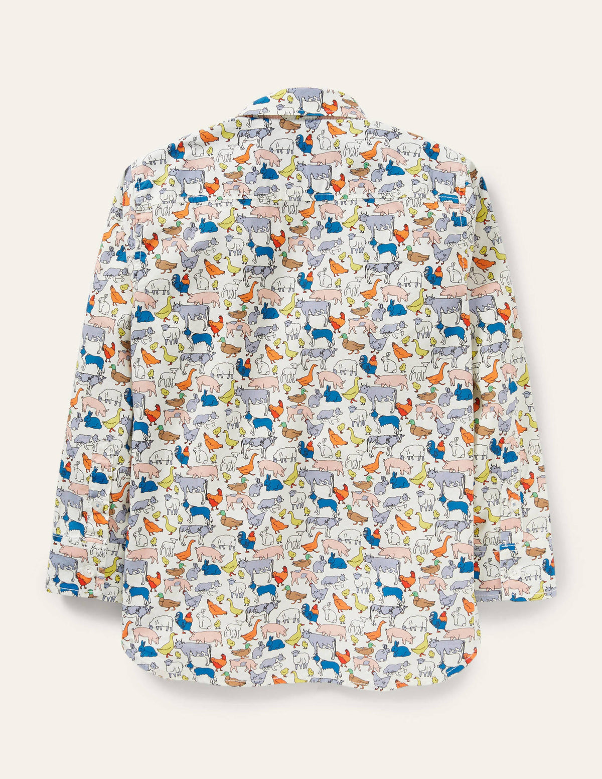 Casual Laundered Shirt-Ivory Farm - Image 2