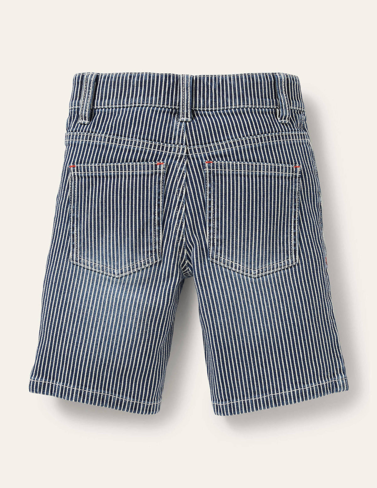 Adventure-flex Denim Shorts-Indigo Blue Ticking - Image 2