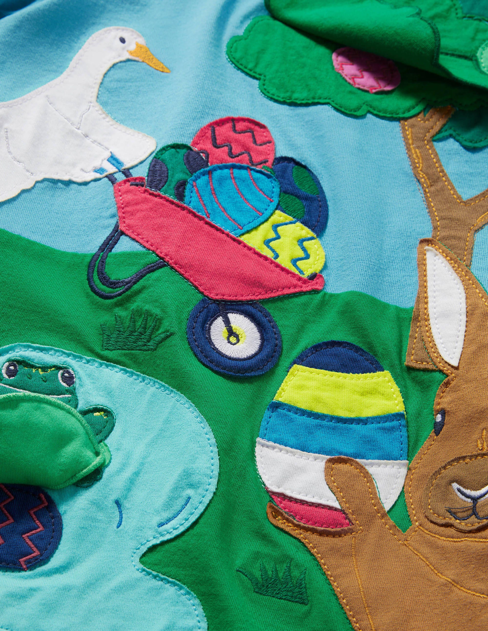 Lift-the-Flap Egg Hunt T-shirt-Surfboard Blue Rabbit - Image 3