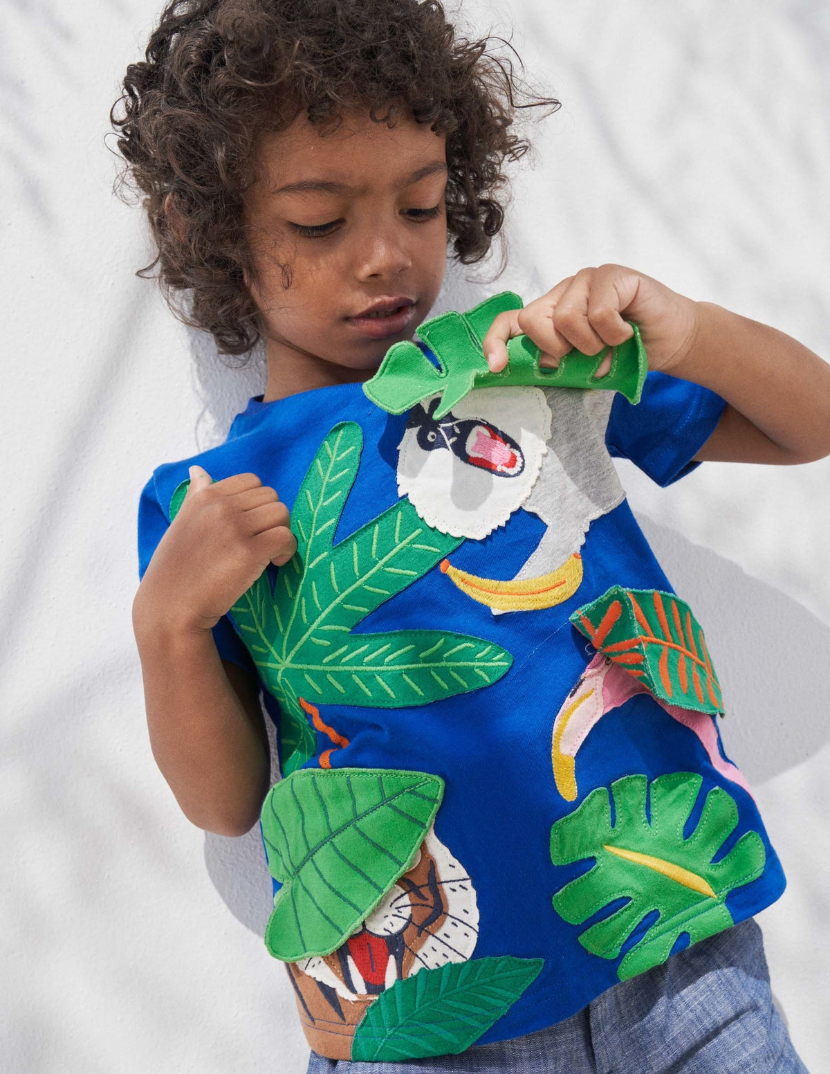 Lift-the-flap Animal T-shirt-Bluebell Blue Peeping Jungle - Image 4