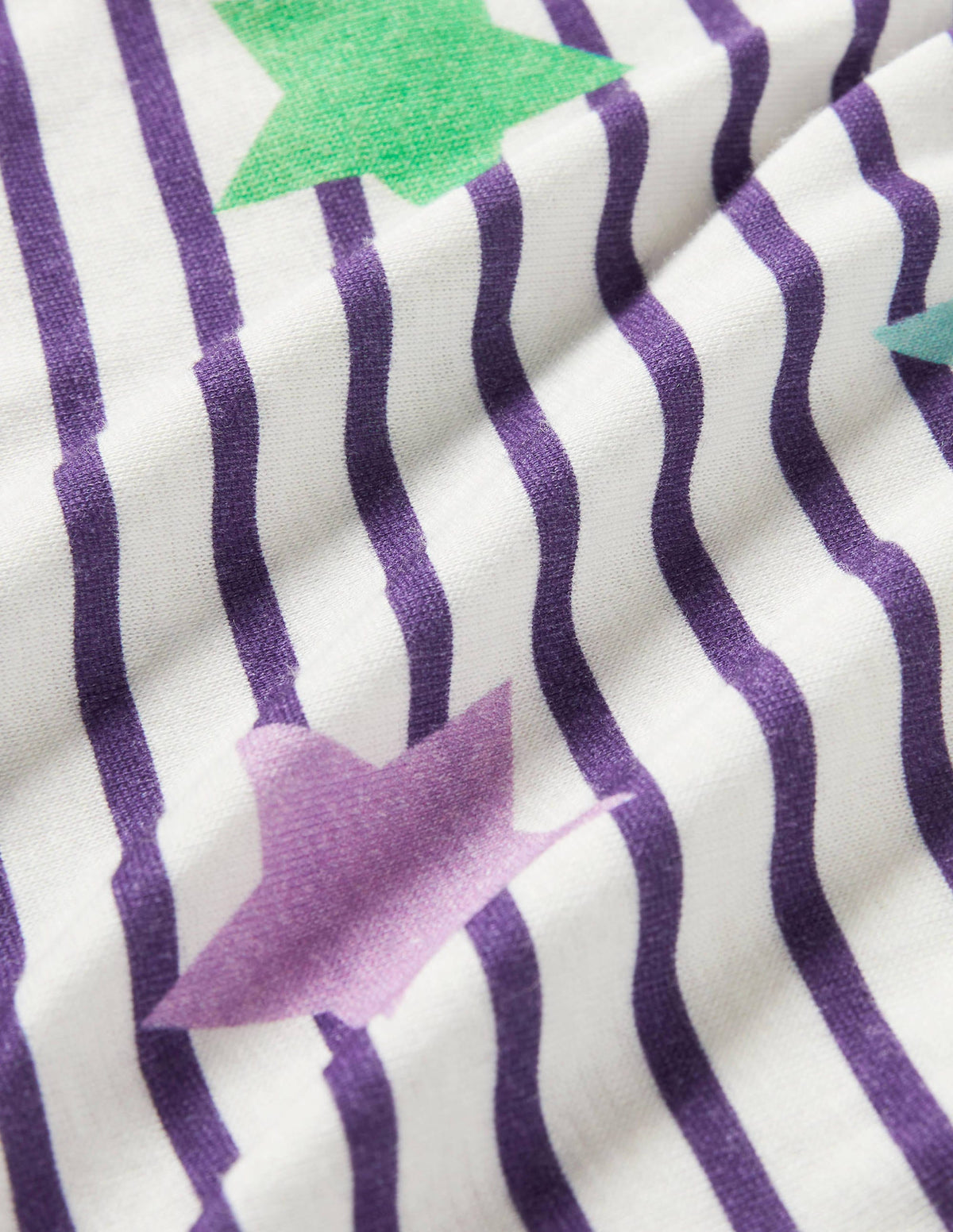 Snug Short John Pajamas-Multi Star Stripe - Image 3