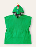 Novelty Towelling Poncho-Green Pepper Dragon