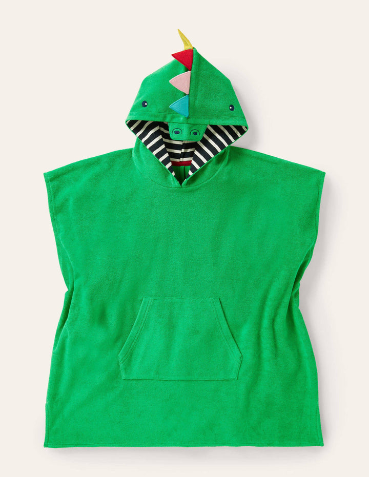 Novelty Towelling Poncho-Green Pepper Dragon