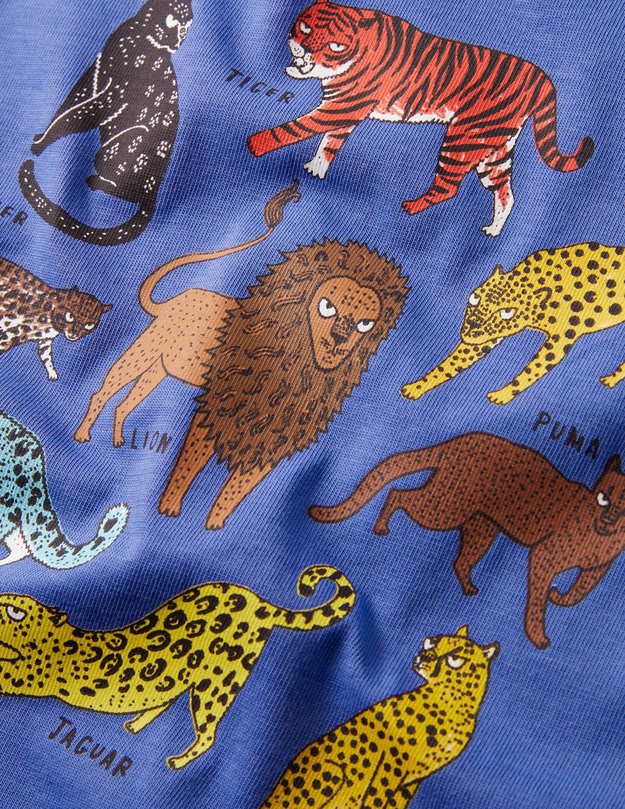 Glow-in-the-dark T-shirt-Bluebell Blue Big Cats - Image 3