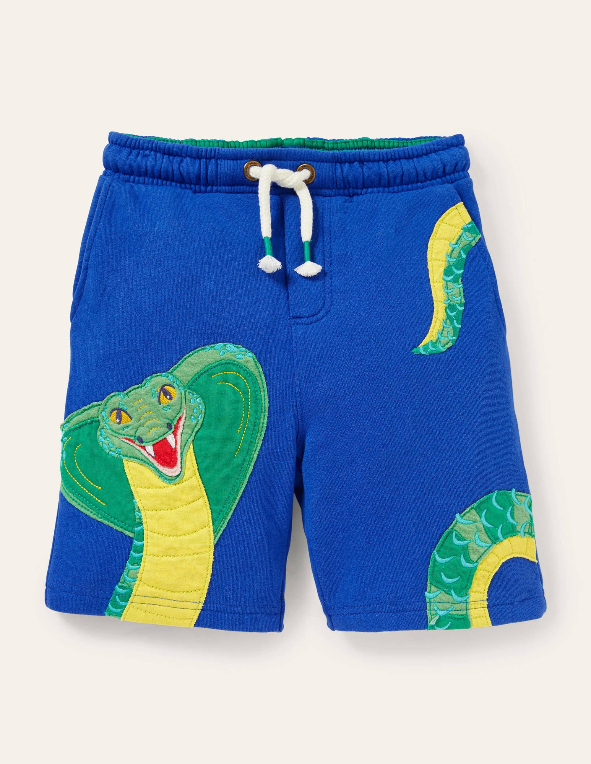 Appliqué Sweatshorts-Bright Marina Snake - Image 1