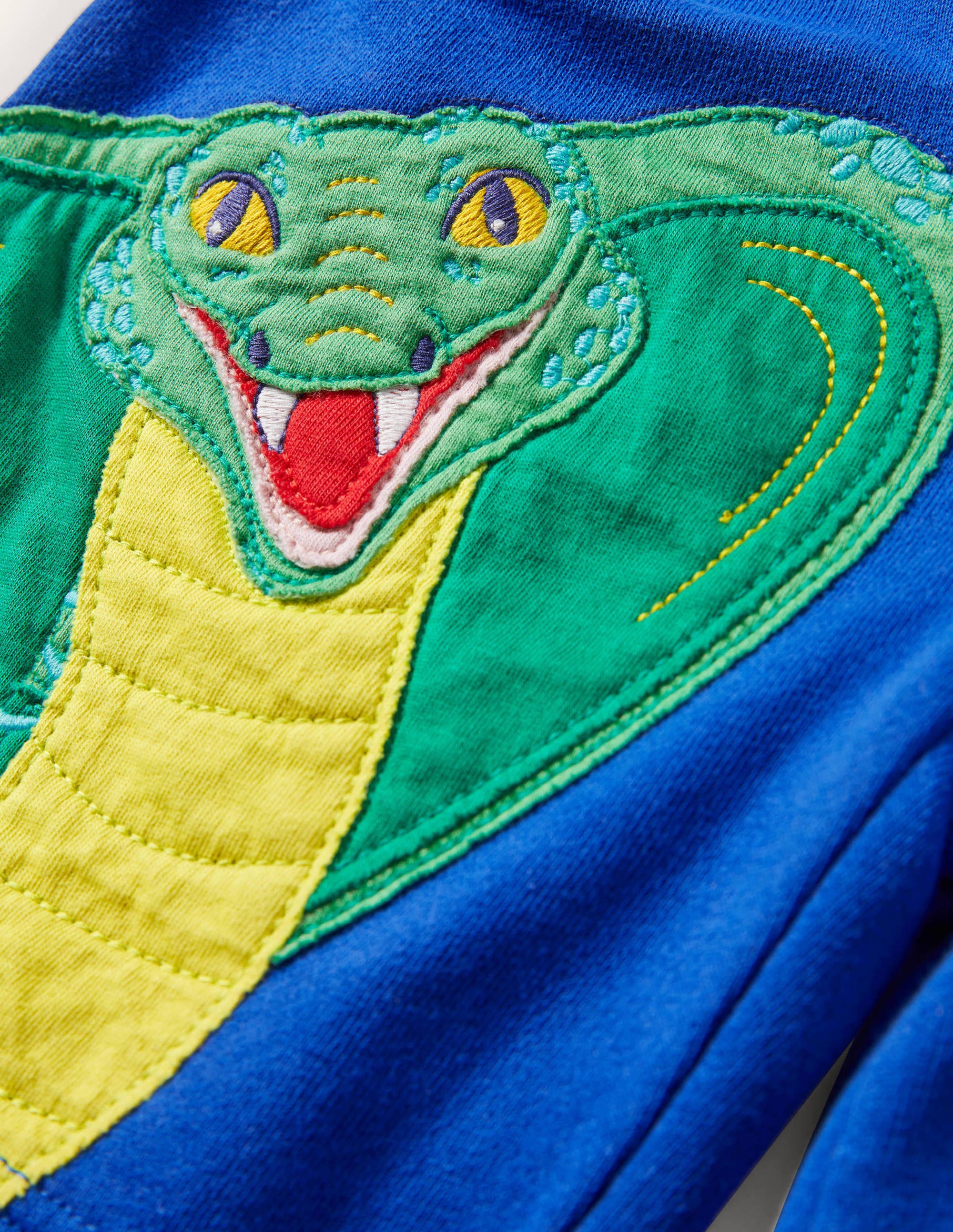 Appliqué Sweatshorts-Bright Marina Snake - Image 3