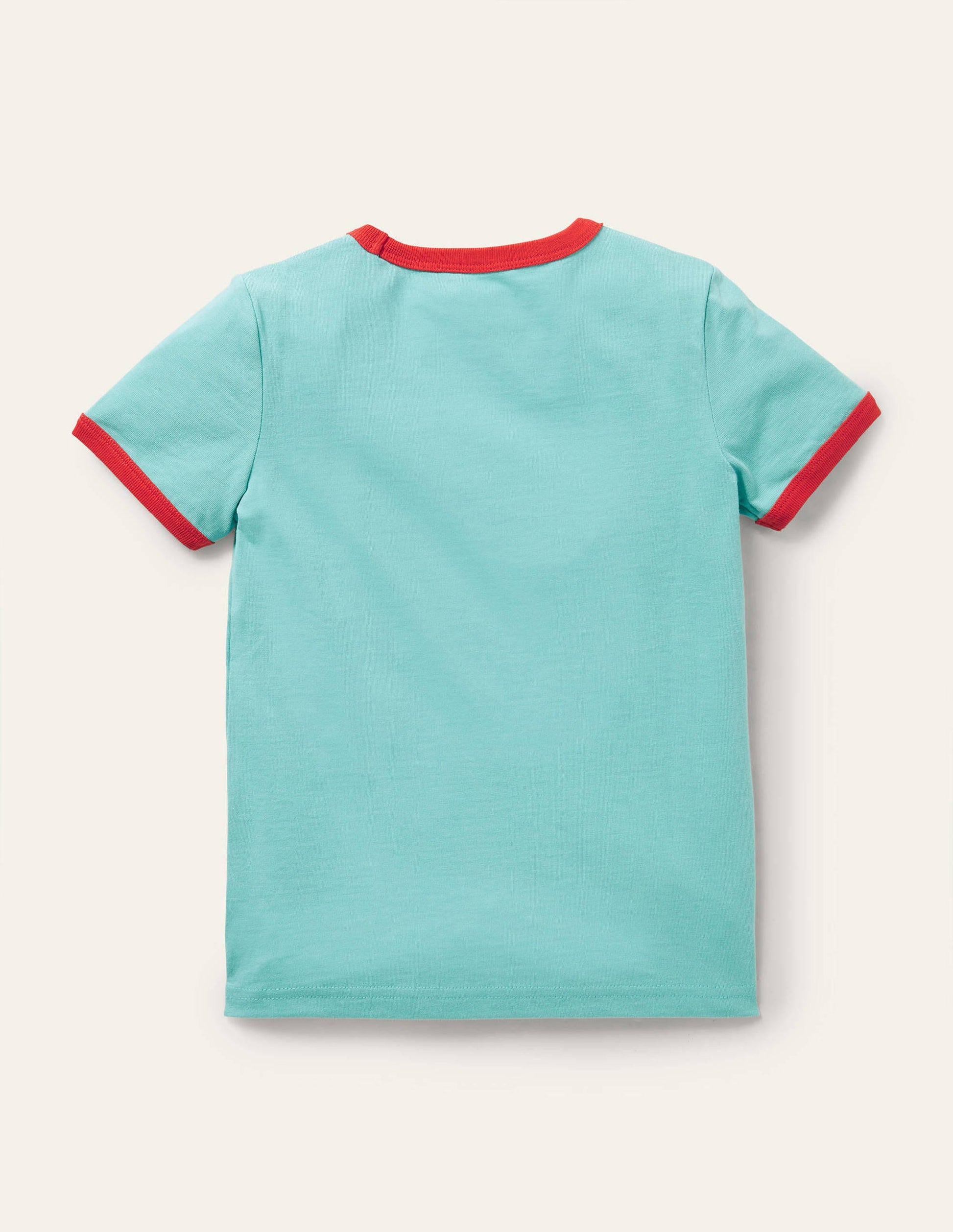Printed Logo Ringer T-shirt-Coastal Shade Blue Helicopter-2