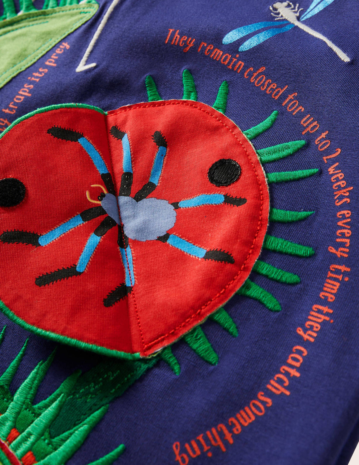 Educational Flap T-shirt-College Navy Venus Fly Trap - Image 3