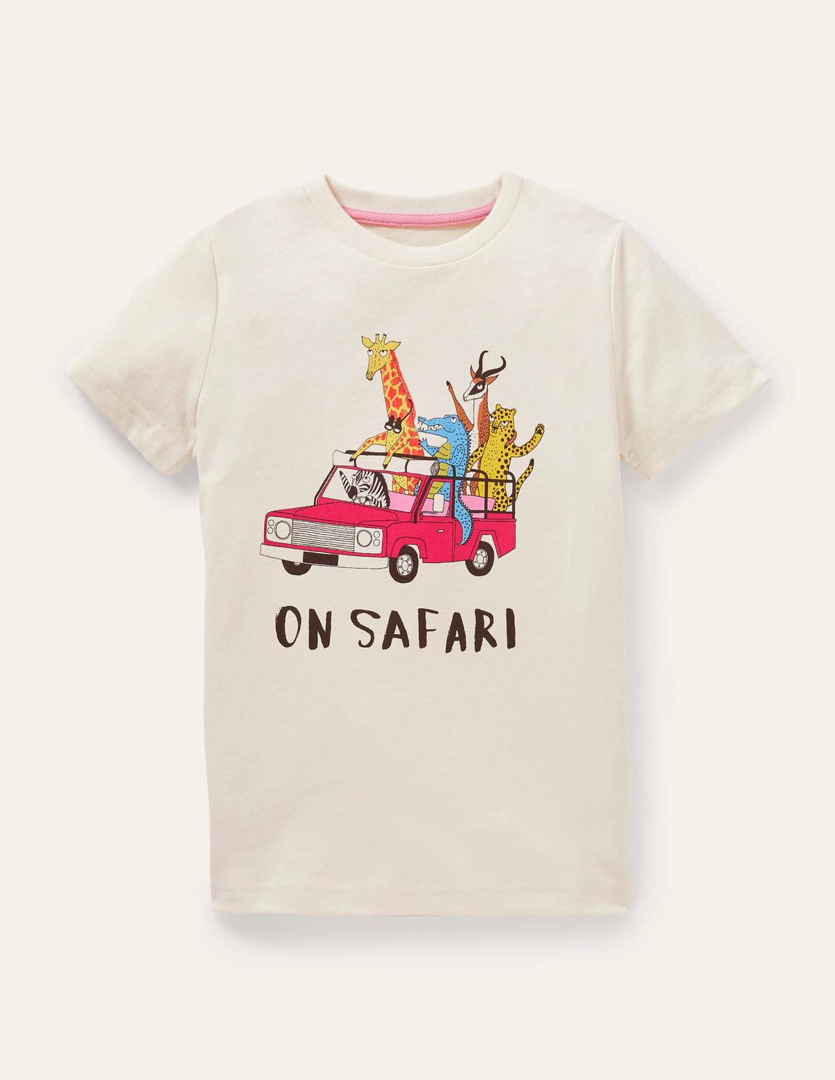 Safari Truck T-shirt-Ivory On Safari Truck - Image 1