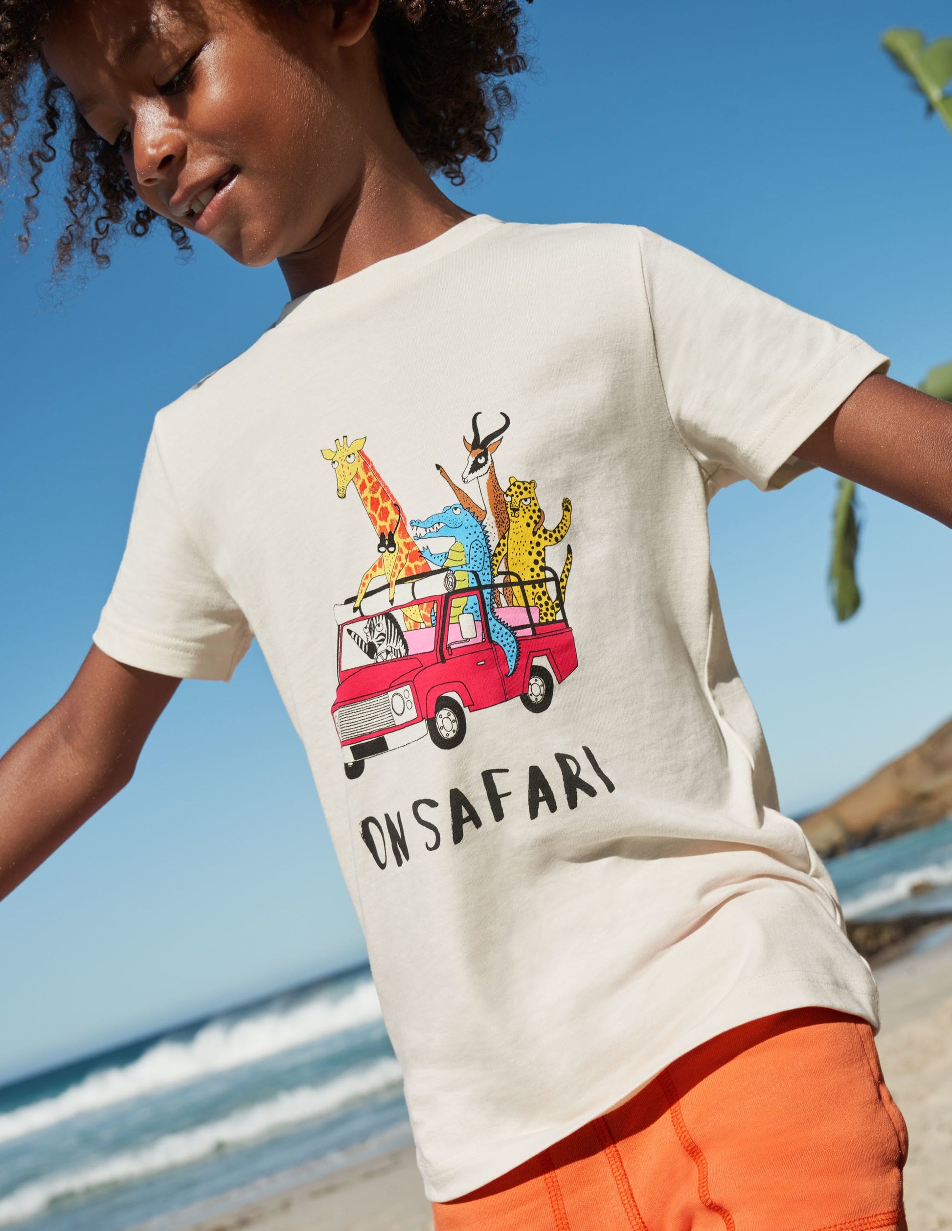 Safari Truck T-shirt-Ivory On Safari Truck-4