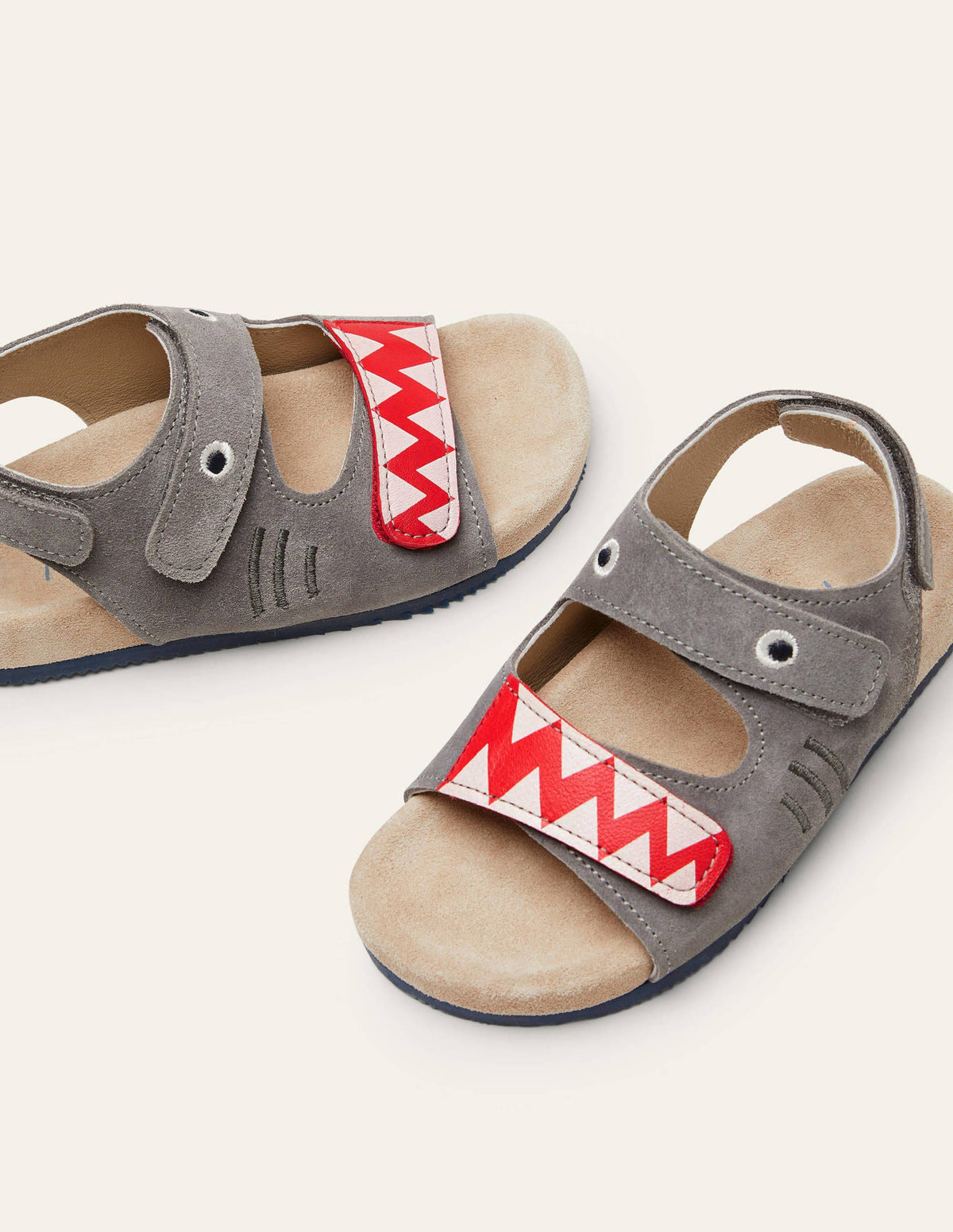 Grey Shark Suede Sandals-River Blue Shark - Image 1