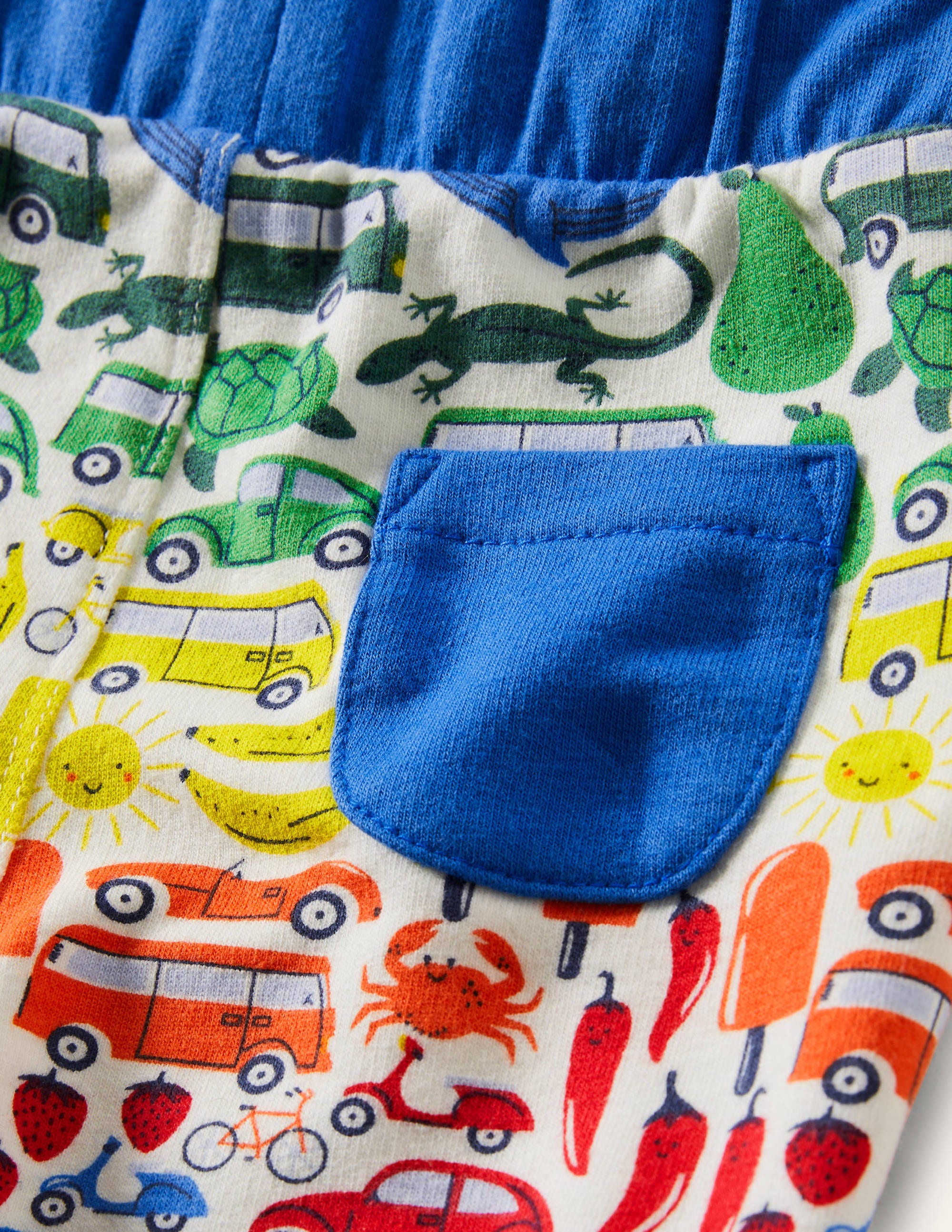 Jersey Shorts-Ivory Rainbow Road Trip - Image 3