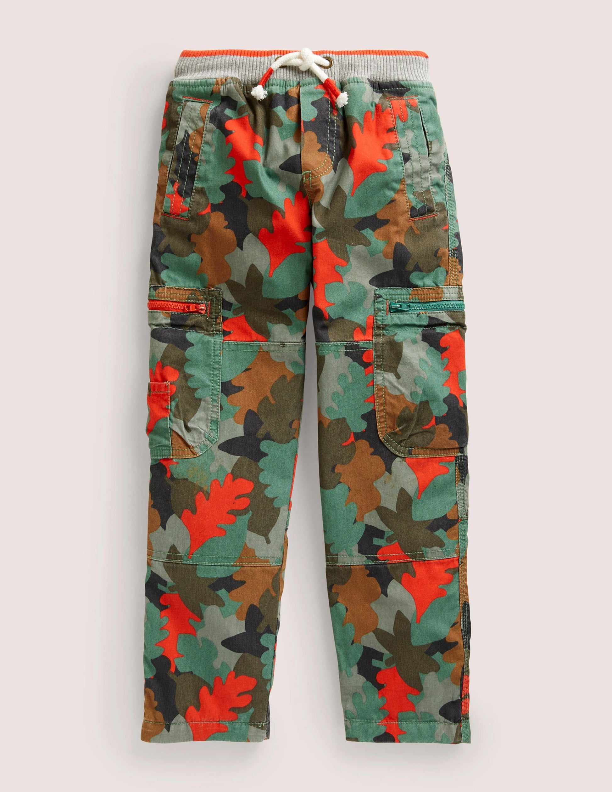Cosy Lined Cargo Pants-Rosemary Autumn Leaf Camo-1