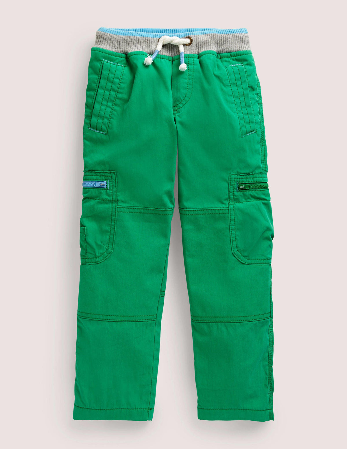 Green Draw String Cargo Pants-Highland Green - Image 1