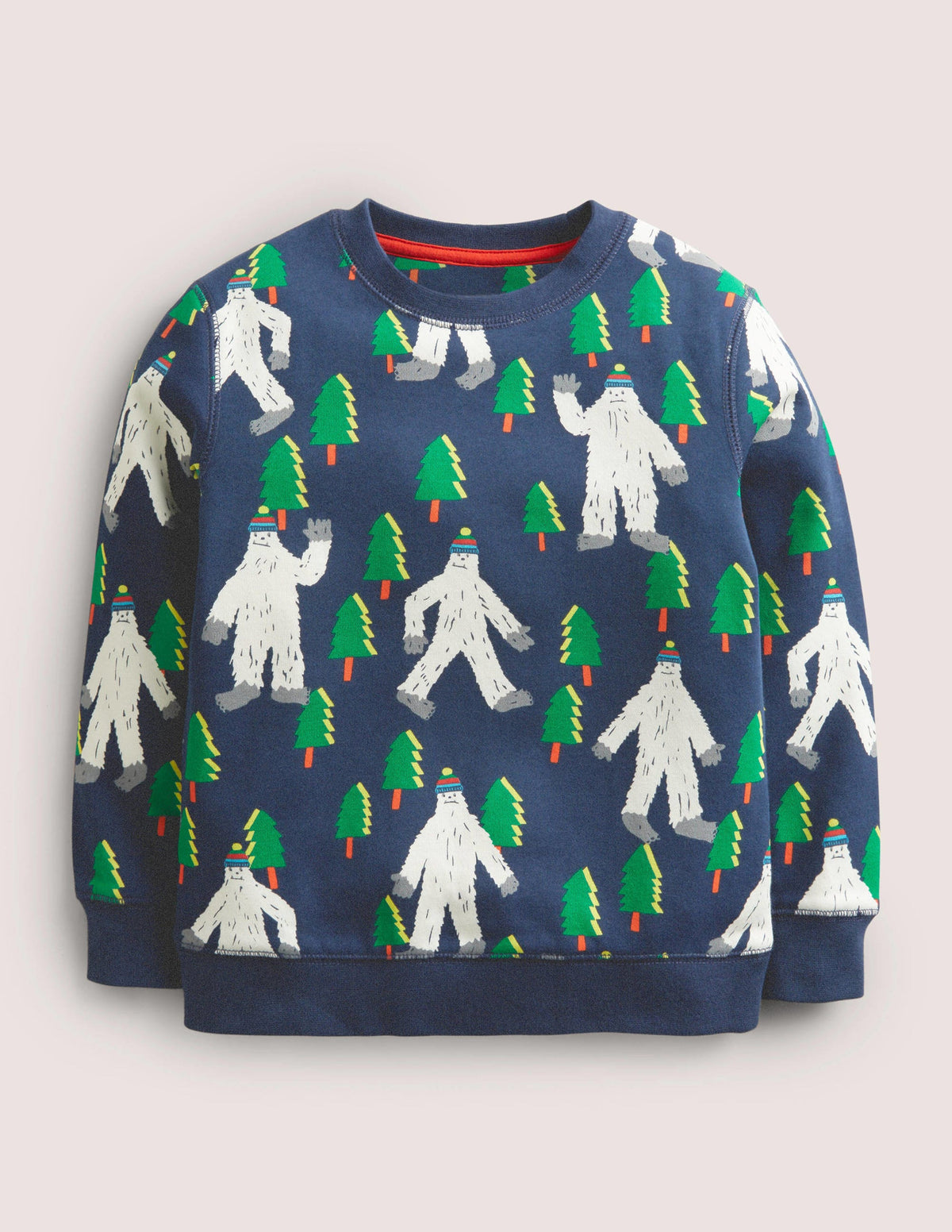 Printed Sweatshirt-College Navy Yeti-1