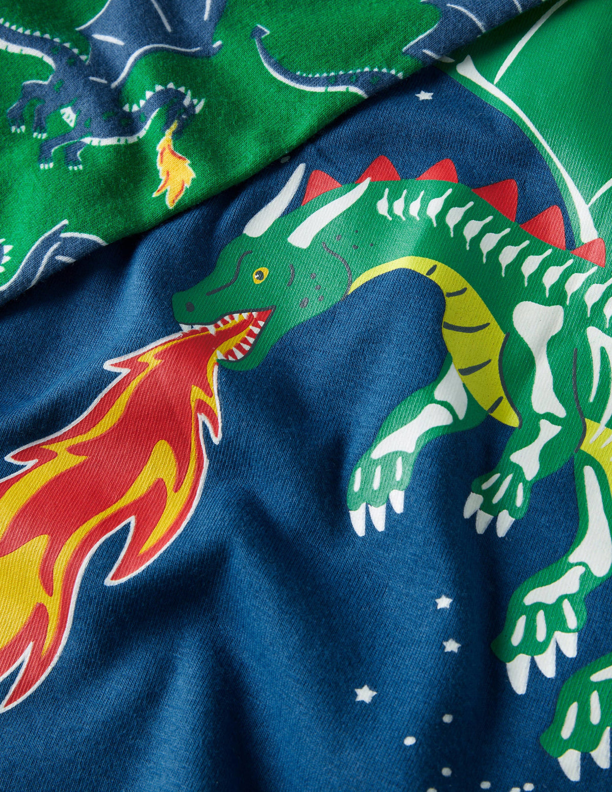 Snug Glow-in-the-dark Pajamas-Baltic Blue Dragon - Image 3