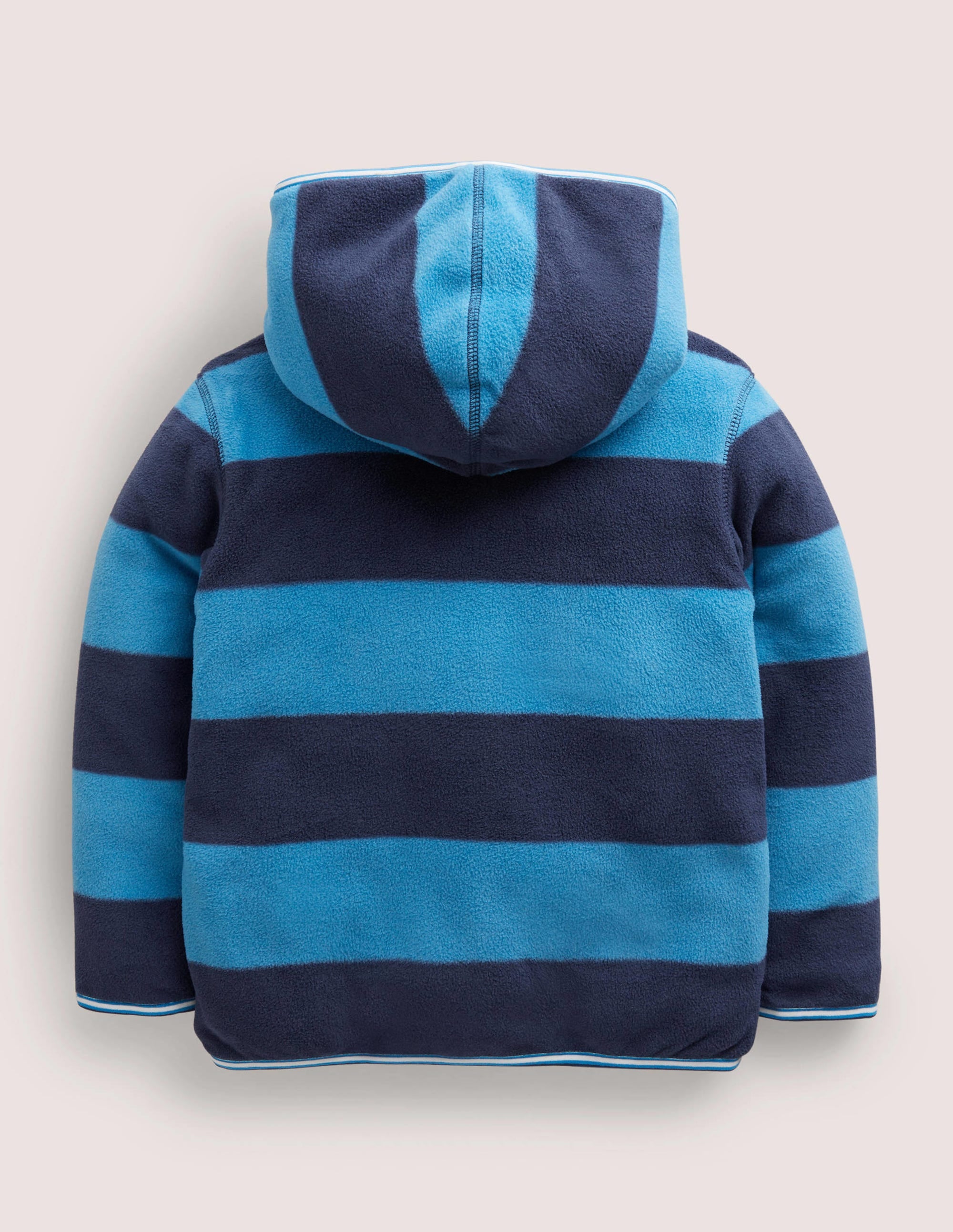 Cosy Reversible Zip-up Hoodie-Rocket Red/ Morroccan Blue - Image 2