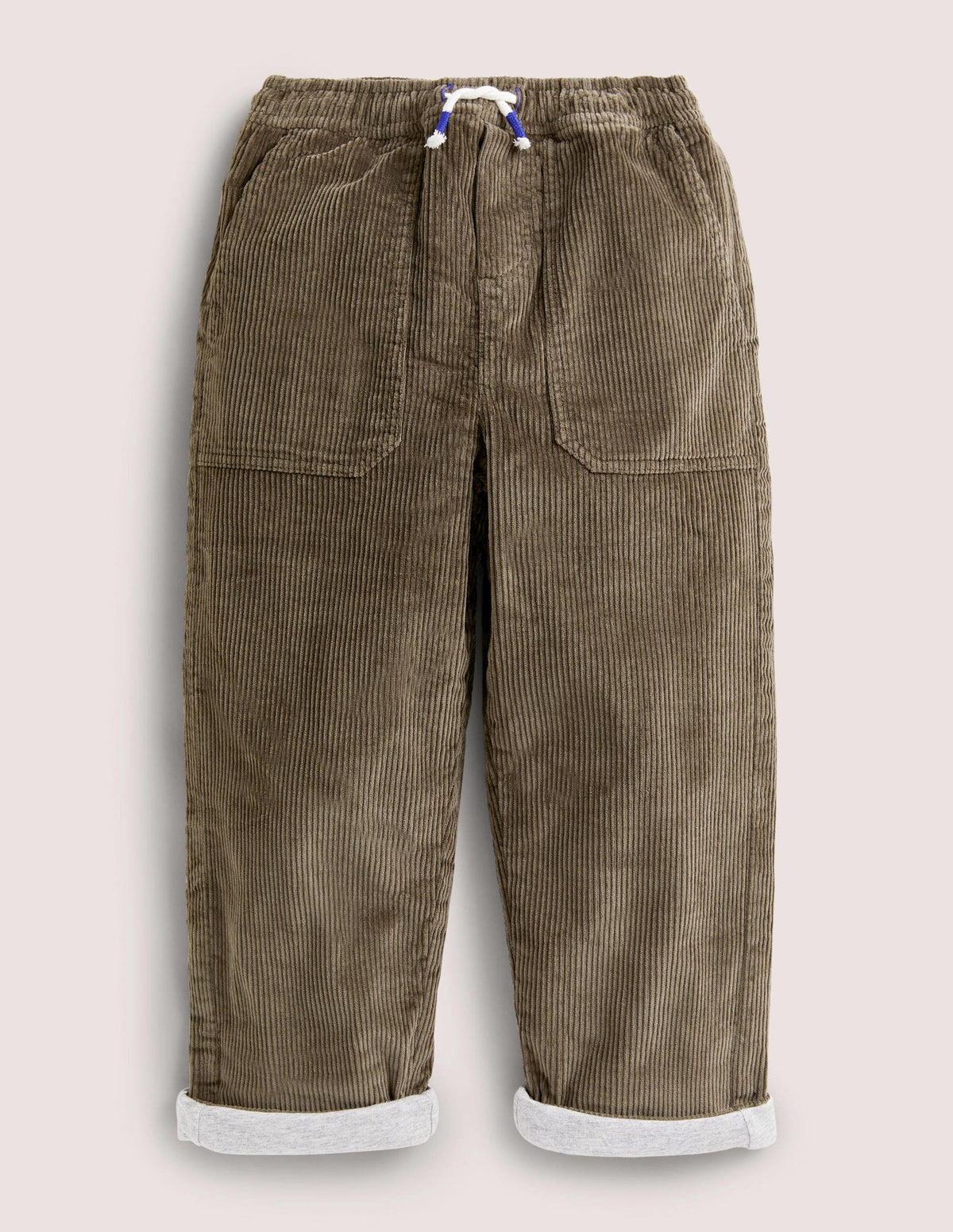Lined Cord Pants-Khaki Green Cord - Image 1
