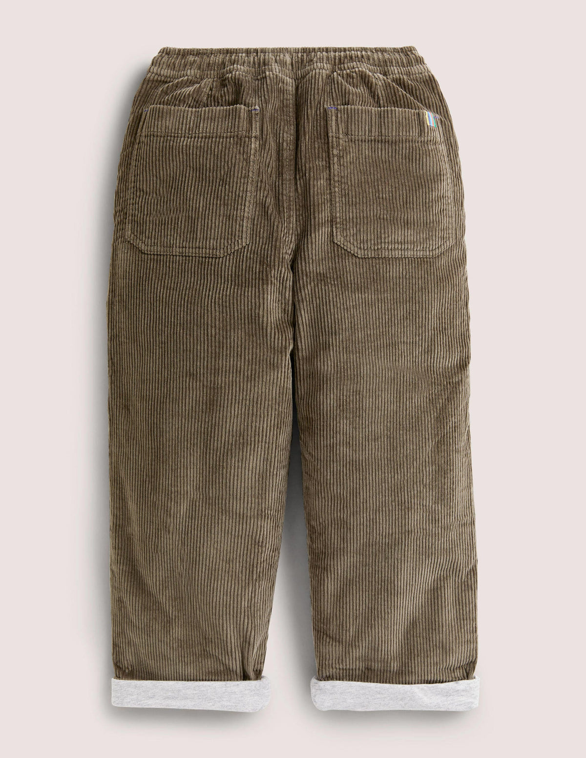 Lined Cord Pants-Khaki Green Cord - Image 2