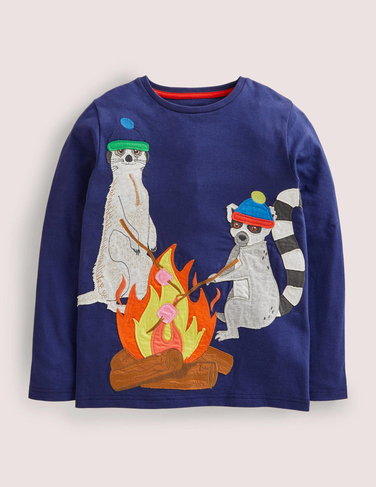 Big Appliqué T-shirt-Starboard Blue Camp Fire-1