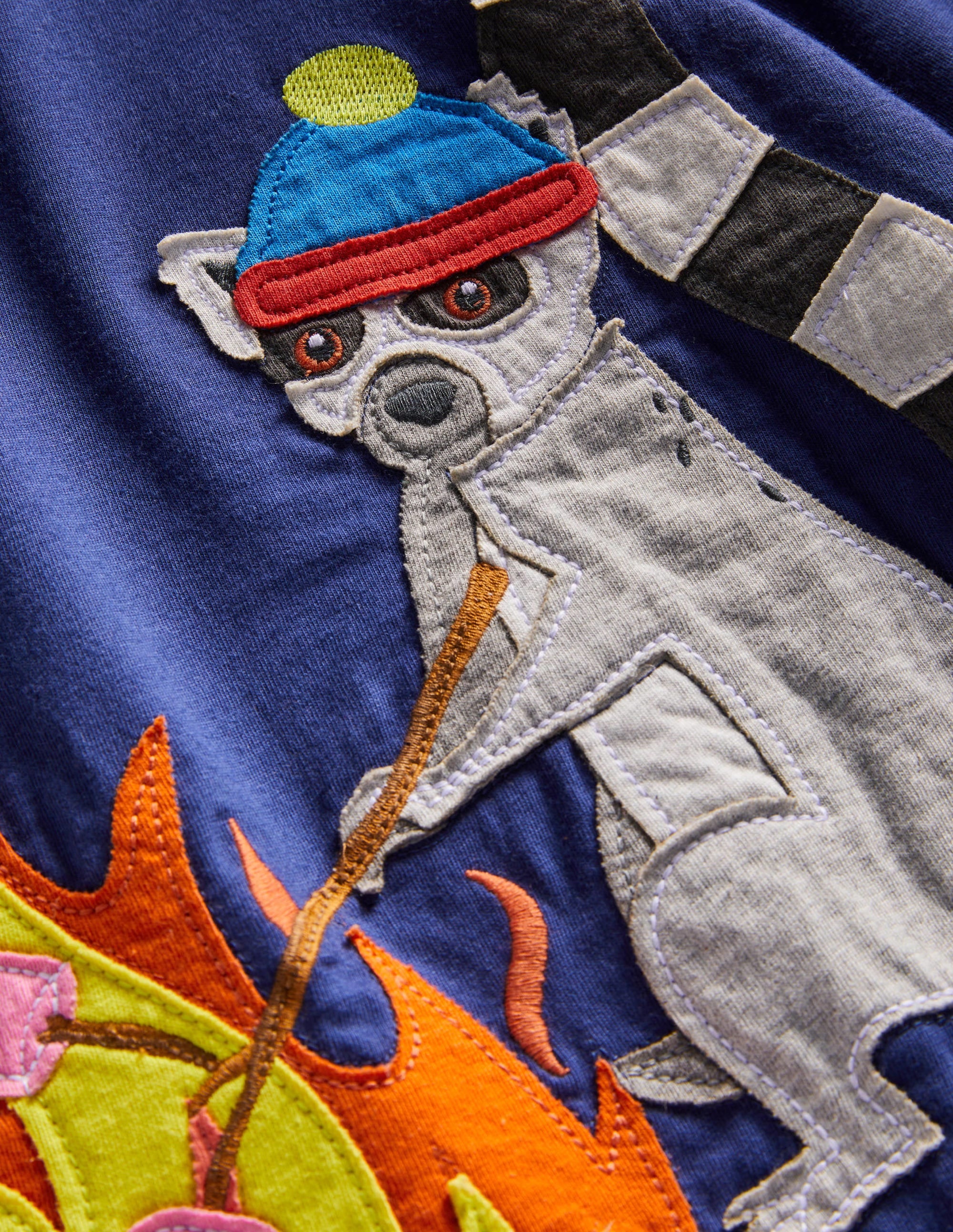Big Appliqué T-shirt-Starboard Blue Camp Fire - Image 3