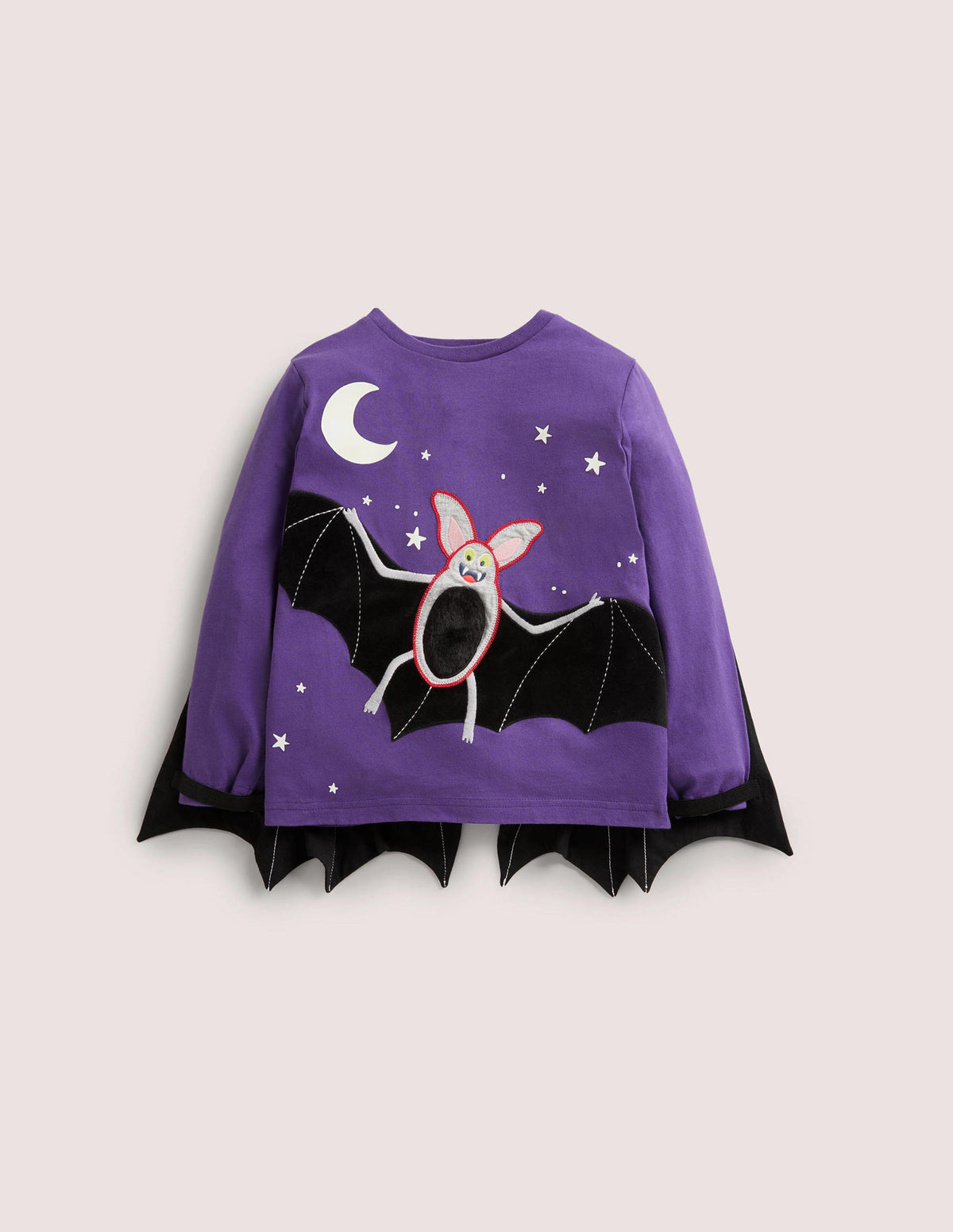 Halloween Glow Bat T-shirt-Bijou Purple Bat - Image 1