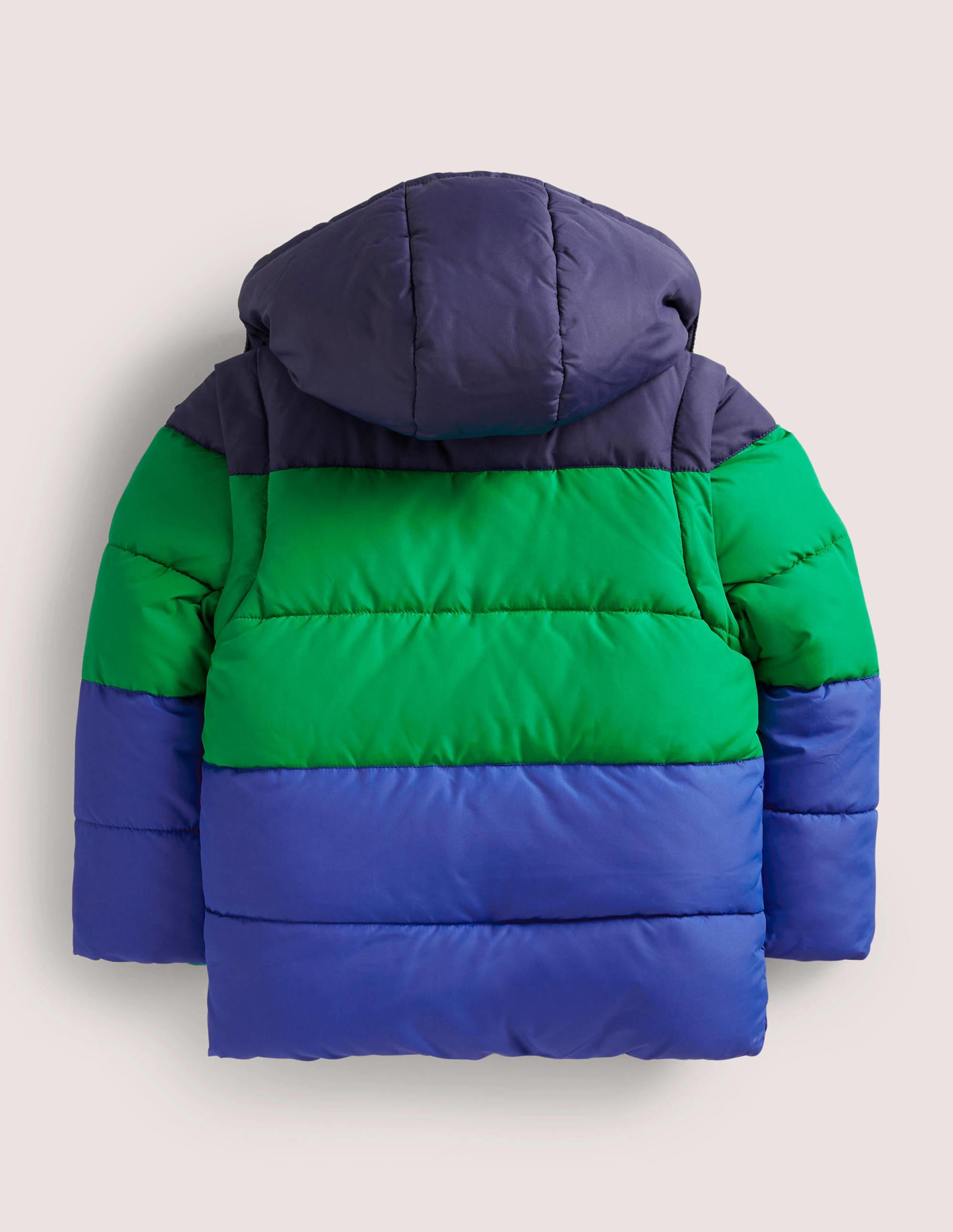 Colorblock 2-in-1 Puffer Jacket-College Navy/Green Colourblock - Image 2