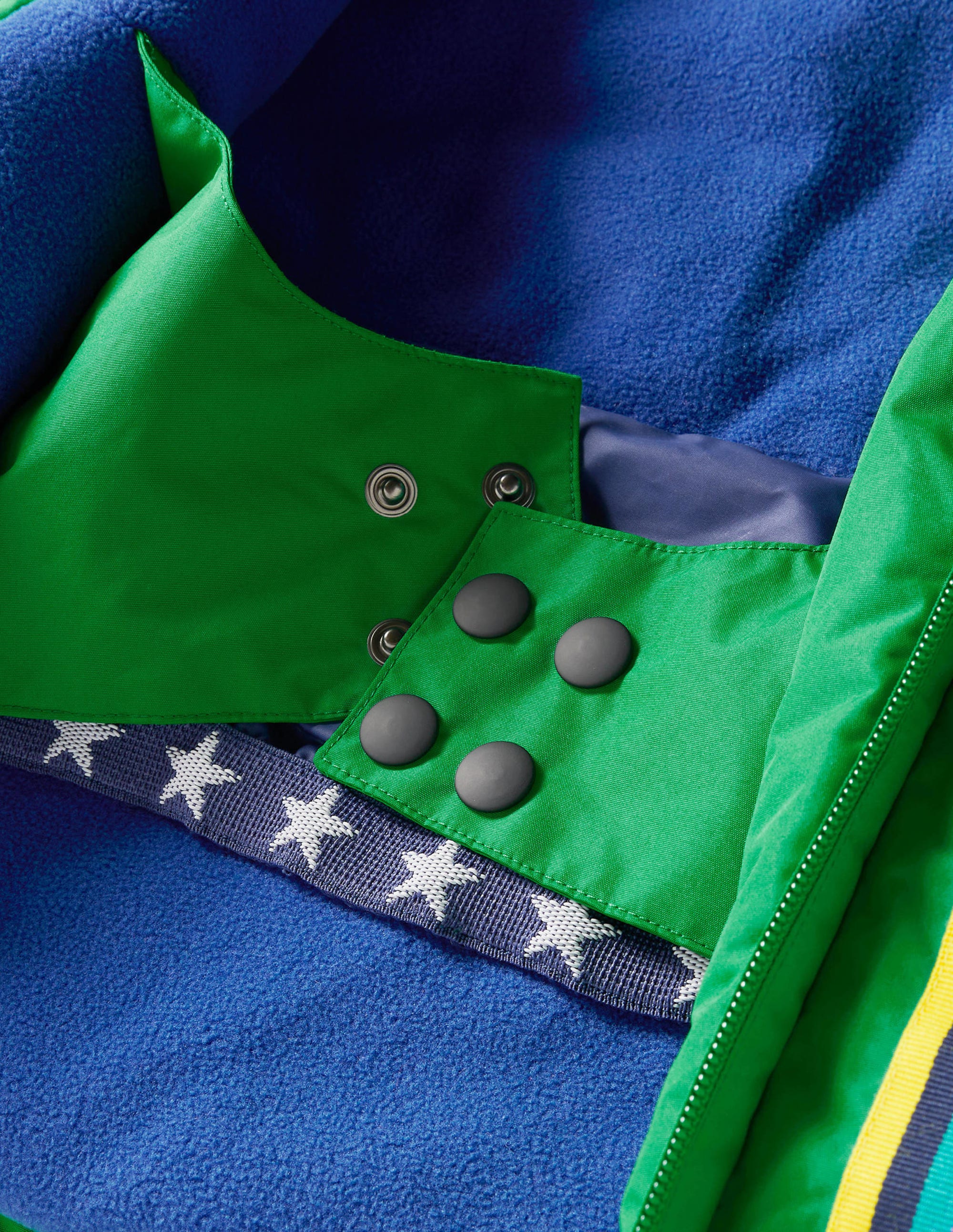 Green Fleece-Lined Waterproof Jacket-Green Fizz Colourblock - Image 3