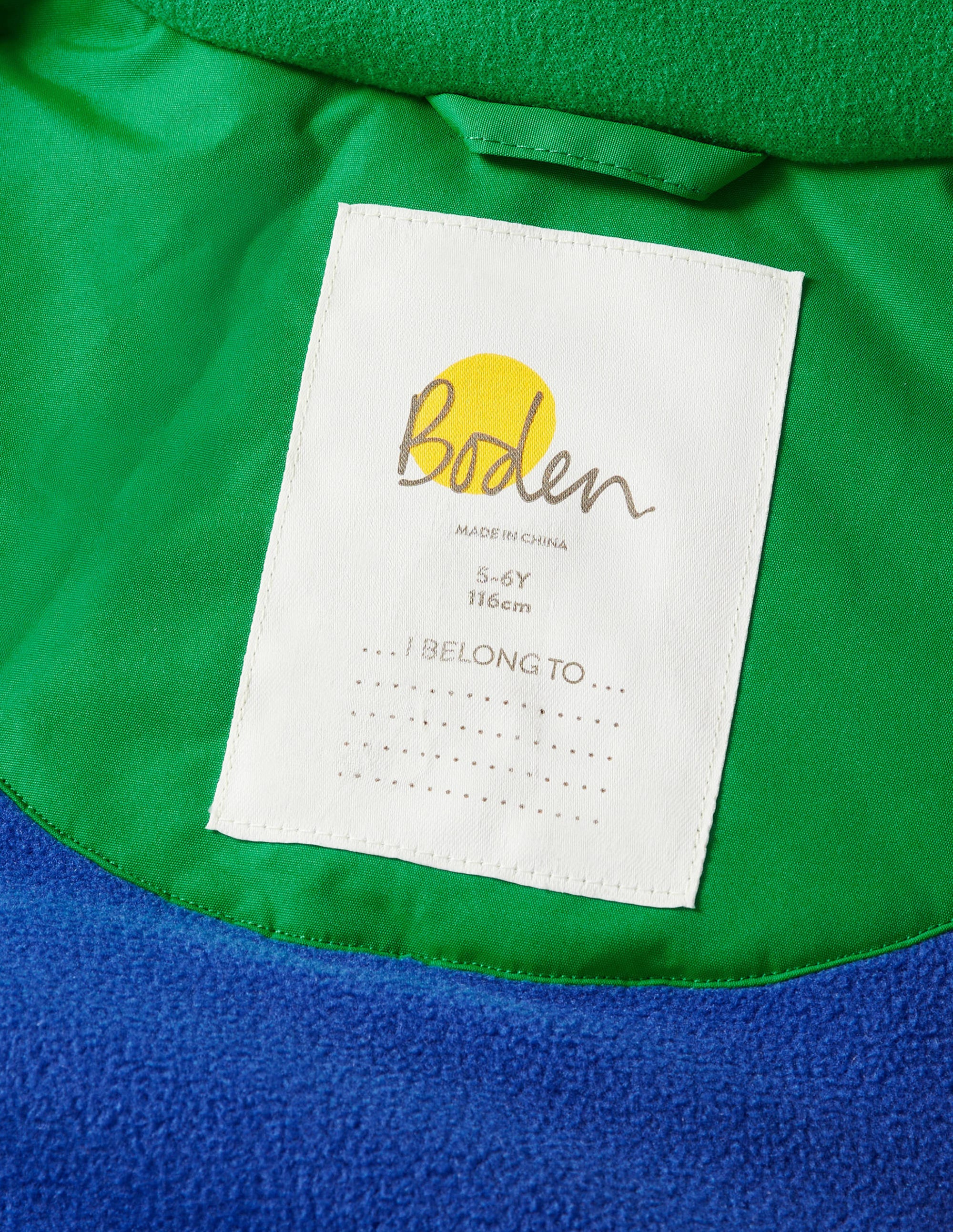 Green Fleece-Lined Waterproof Jacket-Green Fizz Colourblock - Image 4