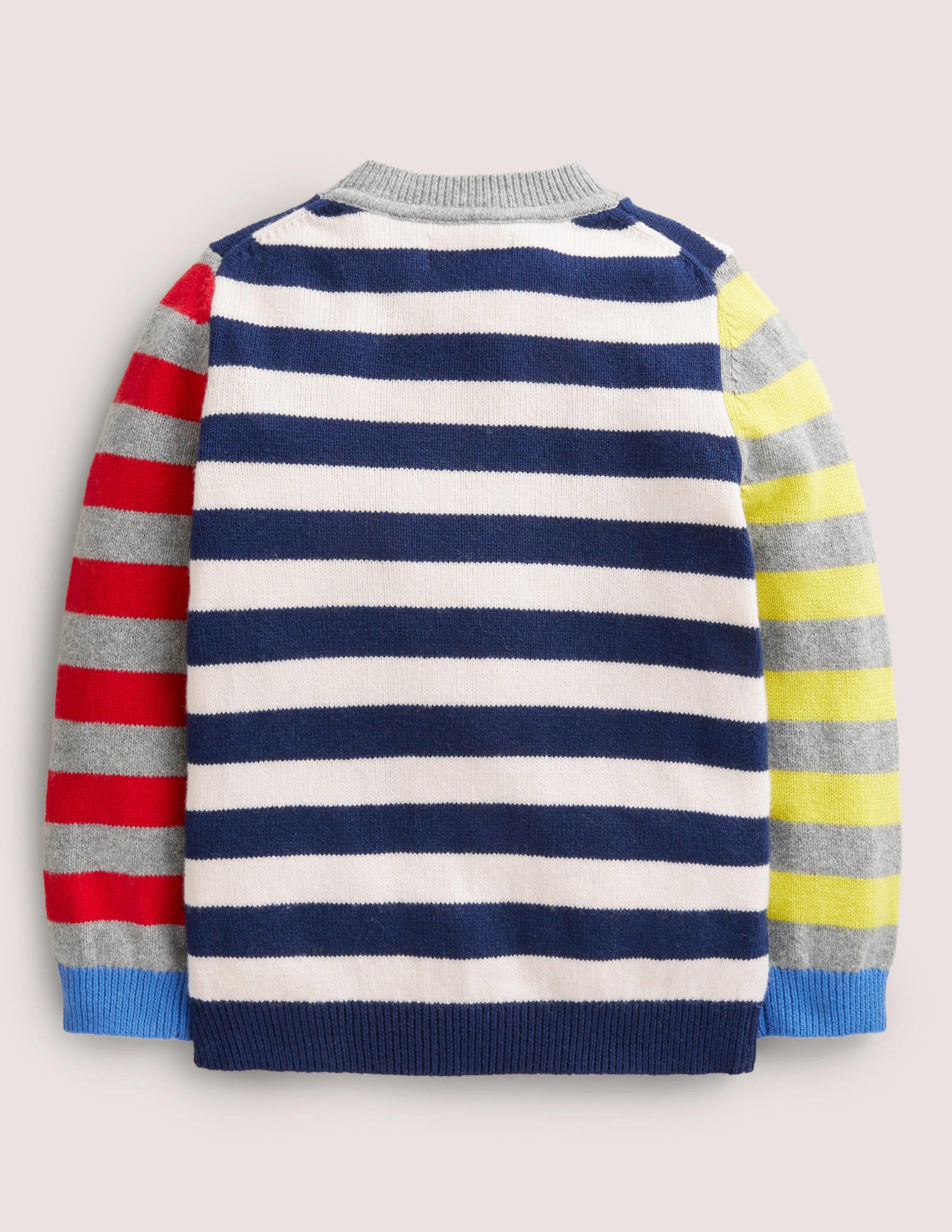 Hotchpotch Crew Neck Sweater-Multi Stripe Colourblock - Image 2